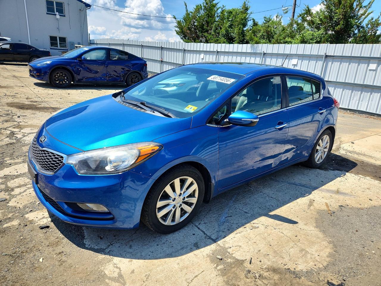 2014 Kia Forte Ex Blue vin: KNAFX5A80E5162256