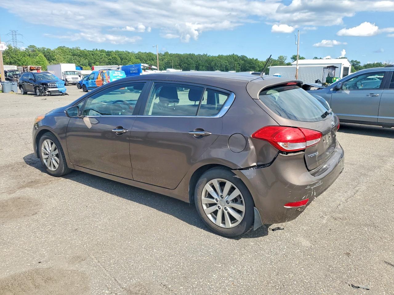 2014 Kia Forte Ex Brown vin: KNAFX5A82E5247003