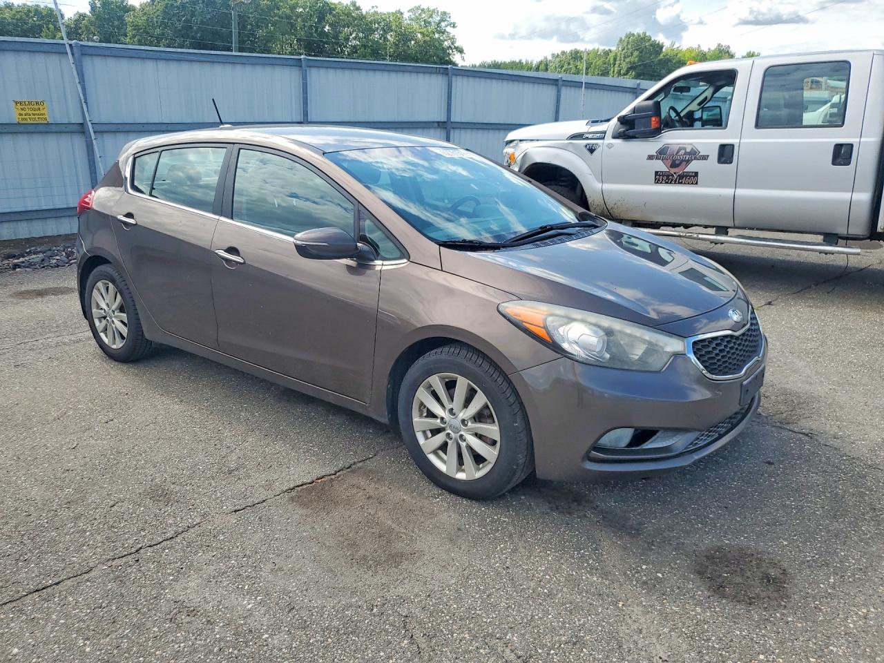 2014 Kia Forte Ex Brown vin: KNAFX5A82E5247003