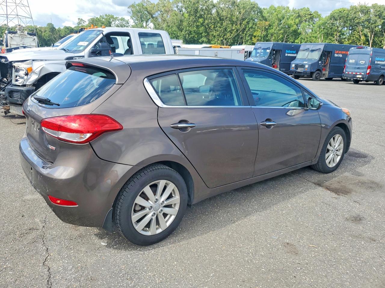 2014 Kia Forte Ex Brown vin: KNAFX5A82E5247003