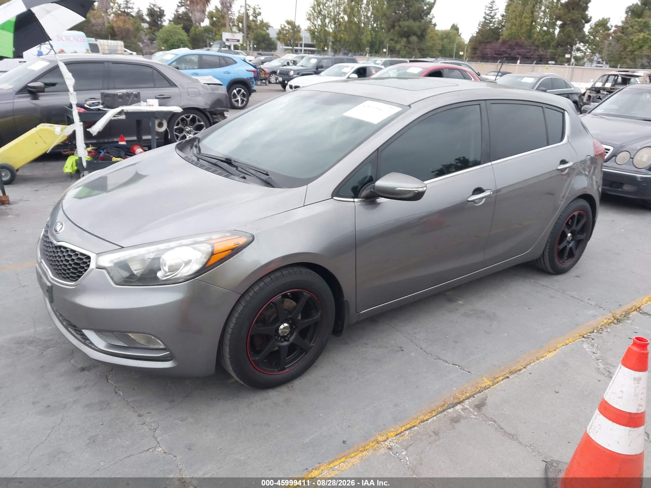 2015 Kia Forte Ex Gray vin: KNAFX5A82F5293951