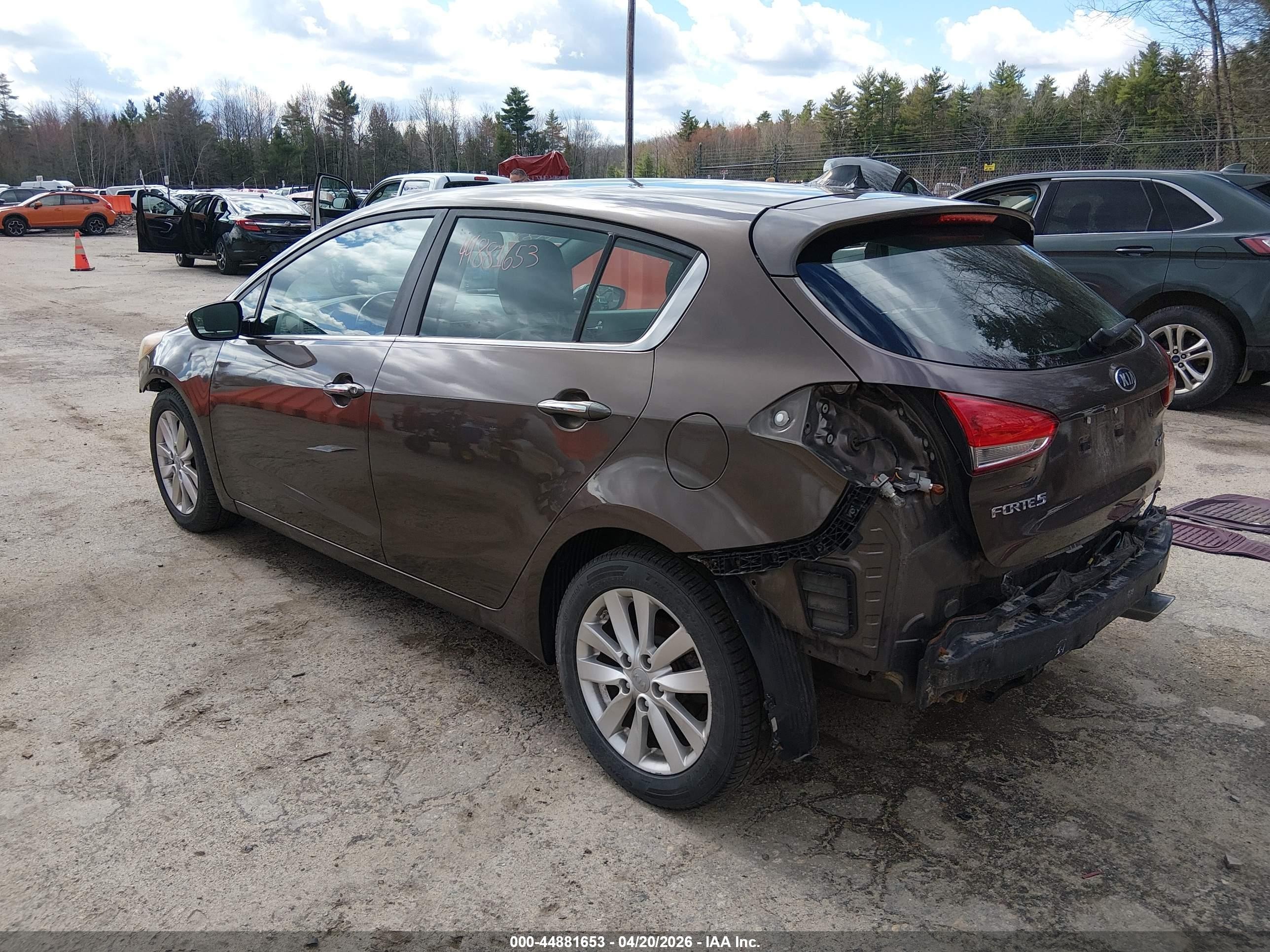 2015 Kia Forte Ex Brown vin: KNAFX5A82F5313745