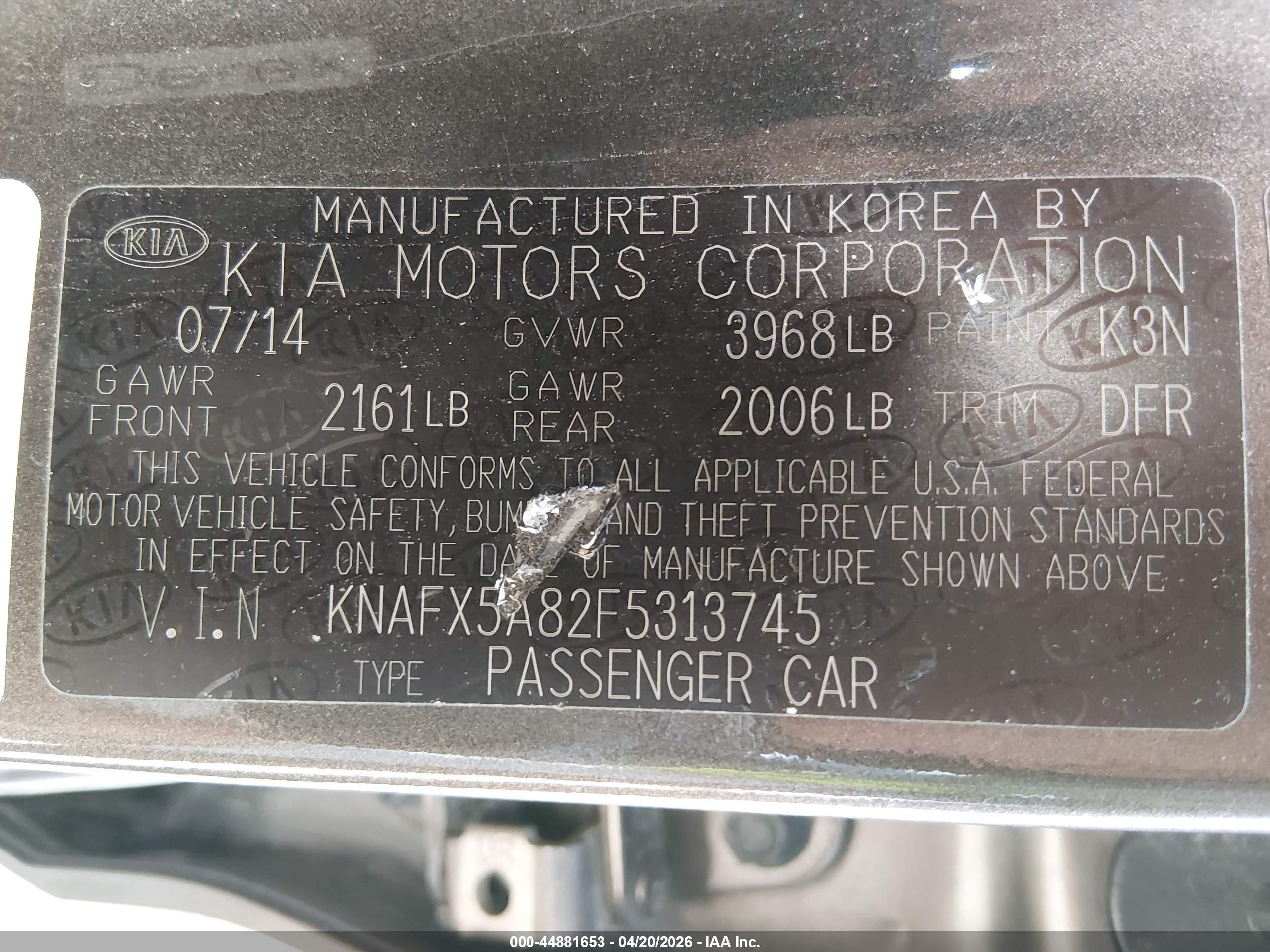 2015 Kia Forte Ex Brown vin: KNAFX5A82F5313745