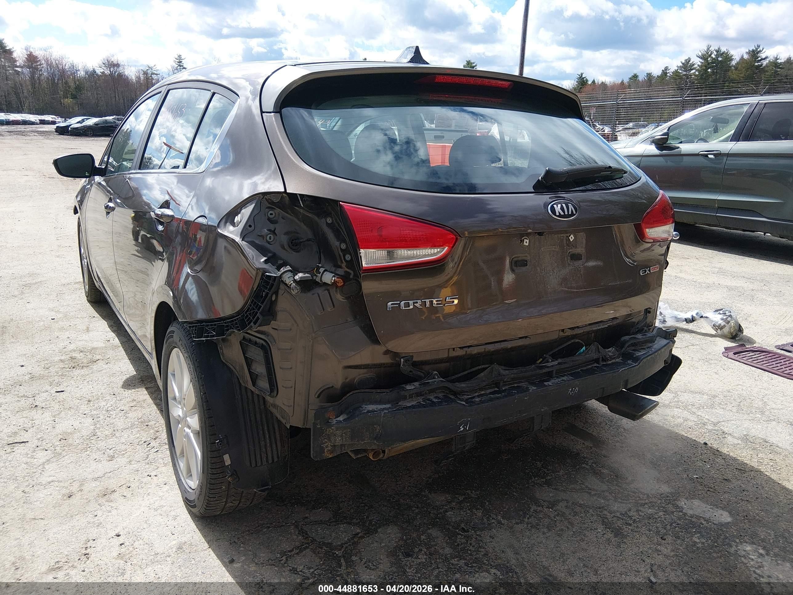 2015 Kia Forte Ex Brown vin: KNAFX5A82F5313745