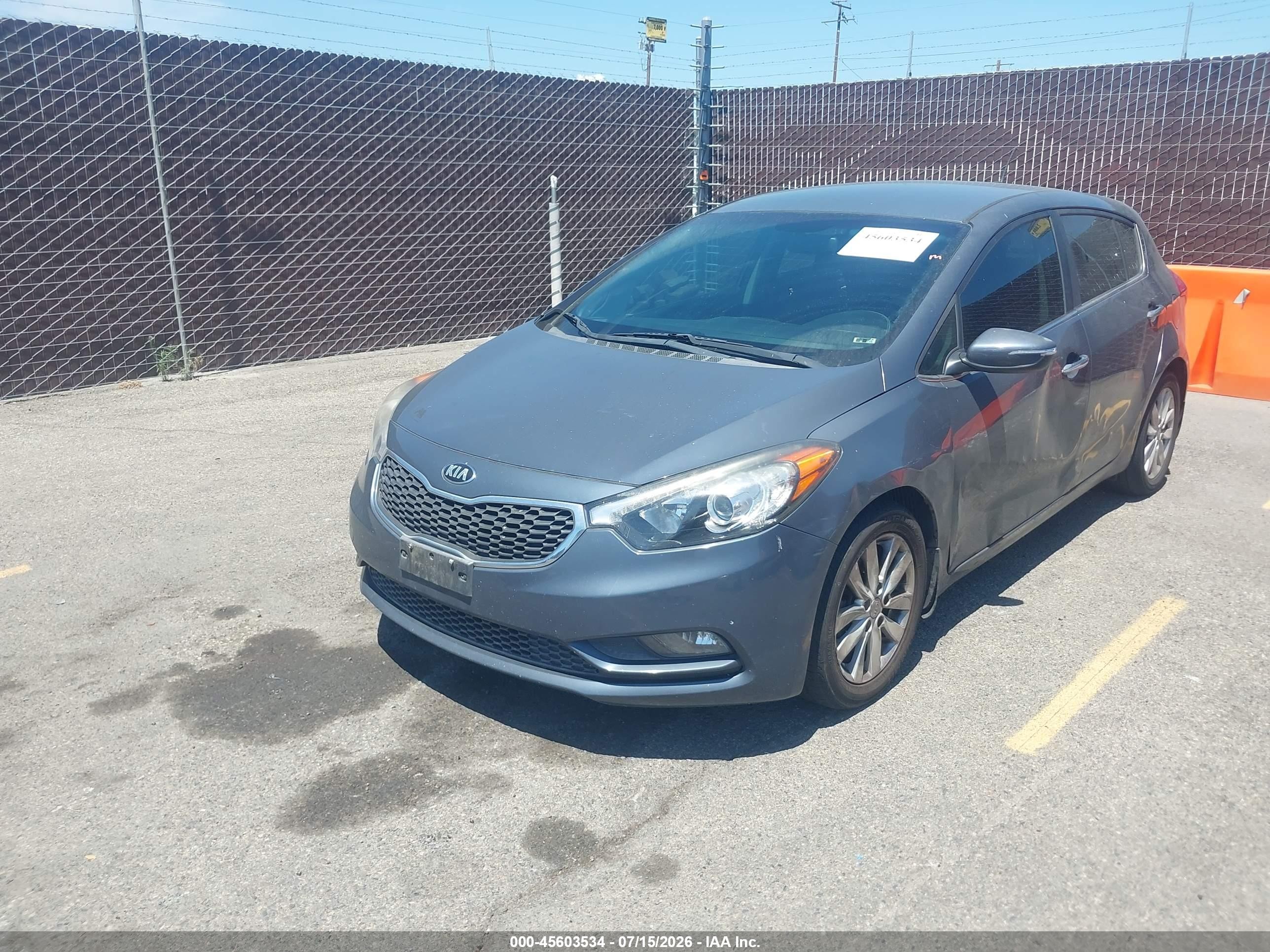 2015 Kia Forte Ex Gray vin: KNAFX5A82F5327452