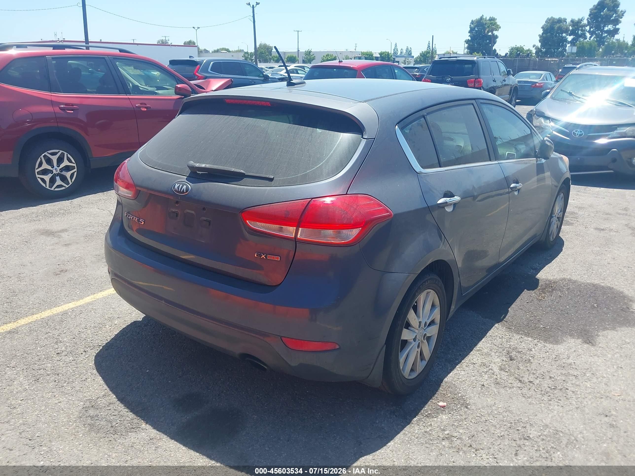 2015 Kia Forte Ex Gray vin: KNAFX5A82F5327452