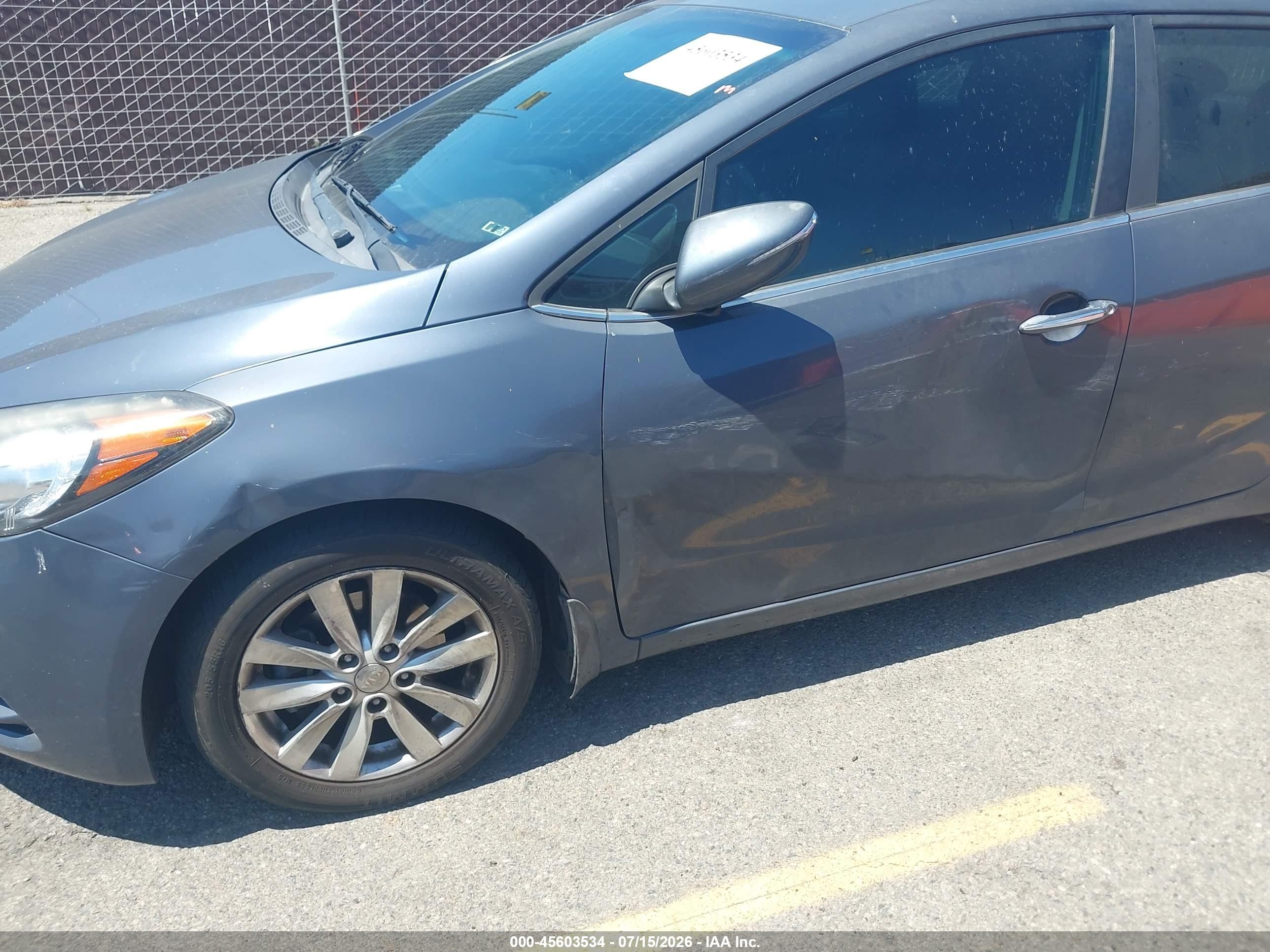 2015 Kia Forte Ex Gray vin: KNAFX5A82F5327452