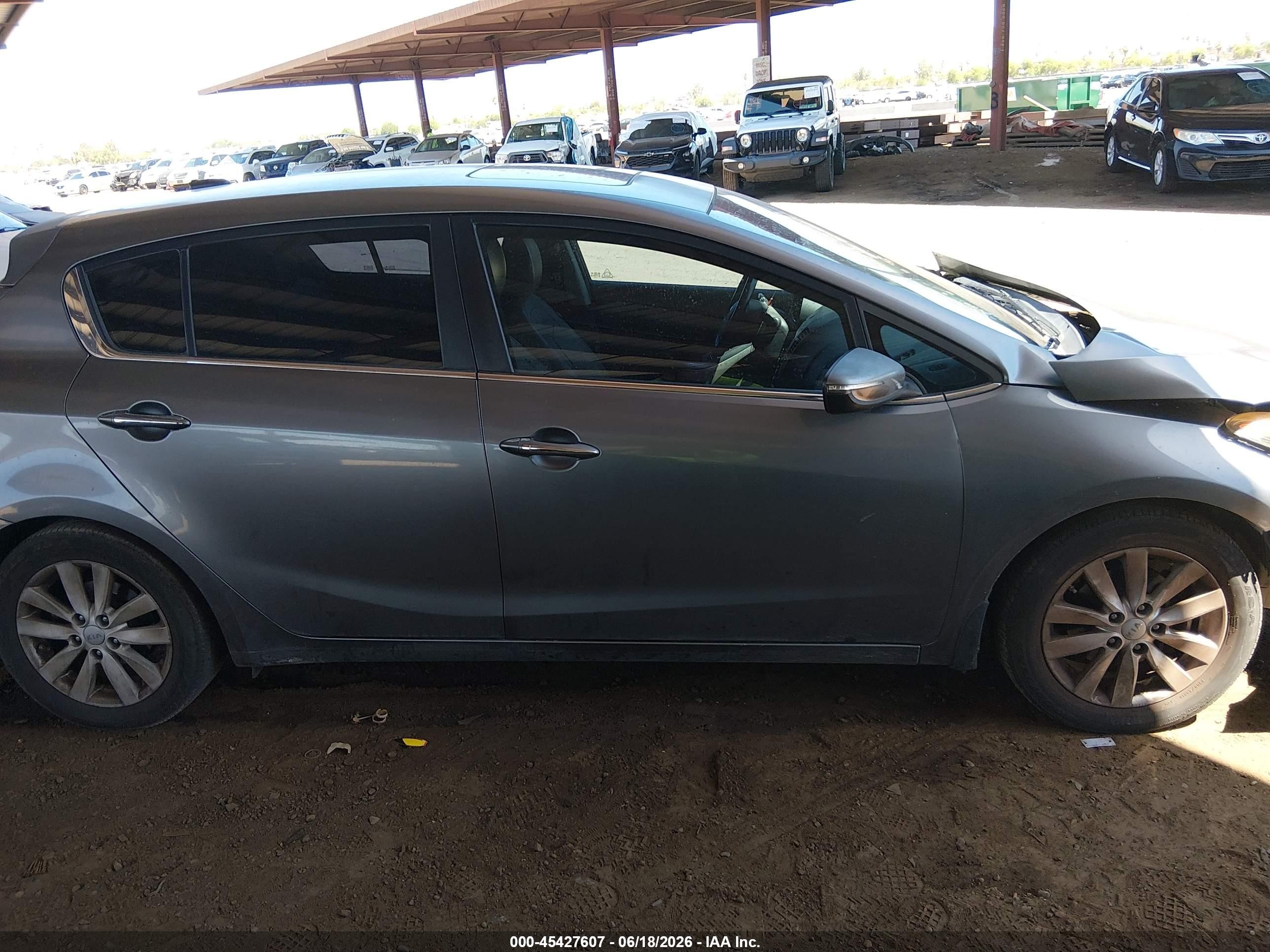 2015 Kia Forte Ex Gray vin: KNAFX5A82F5345224