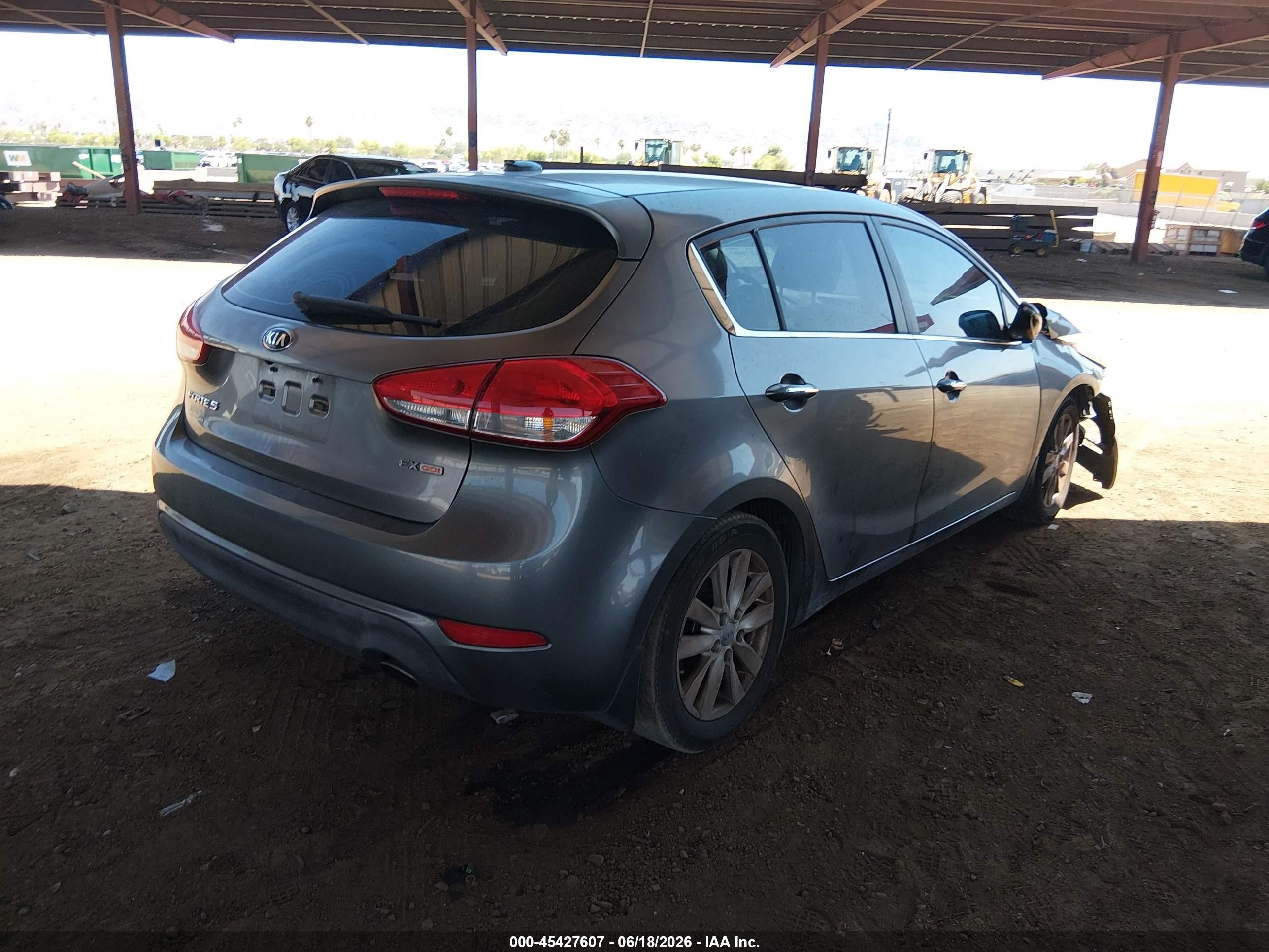 2015 Kia Forte Ex Gray vin: KNAFX5A82F5345224