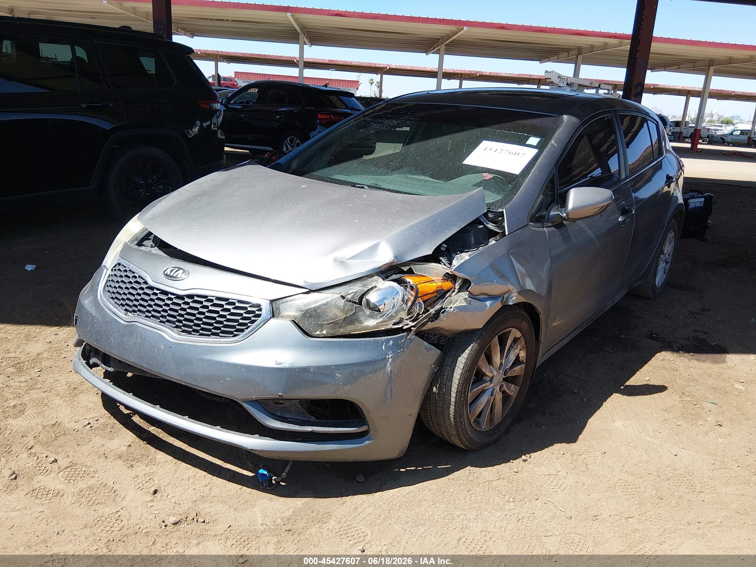 2015 Kia Forte Ex Gray vin: KNAFX5A82F5345224