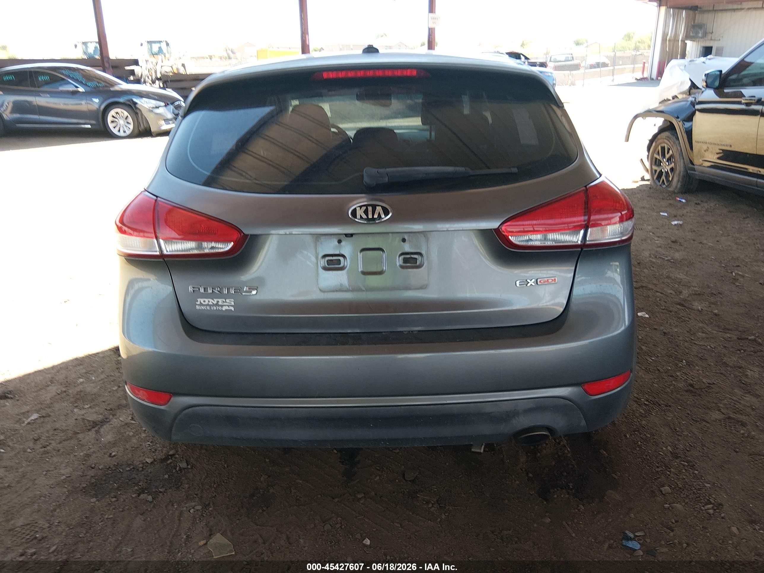 2015 Kia Forte Ex Gray vin: KNAFX5A82F5345224