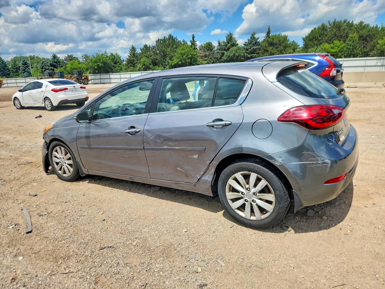2014 Kia Forte Ex Gray vin: KNAFX5A83E5205035