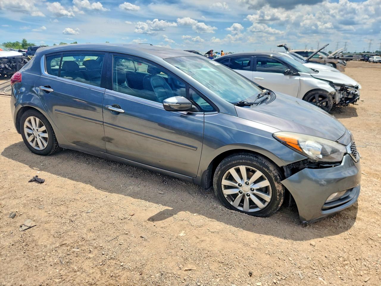 2014 Kia Forte Ex Gray vin: KNAFX5A83E5205035