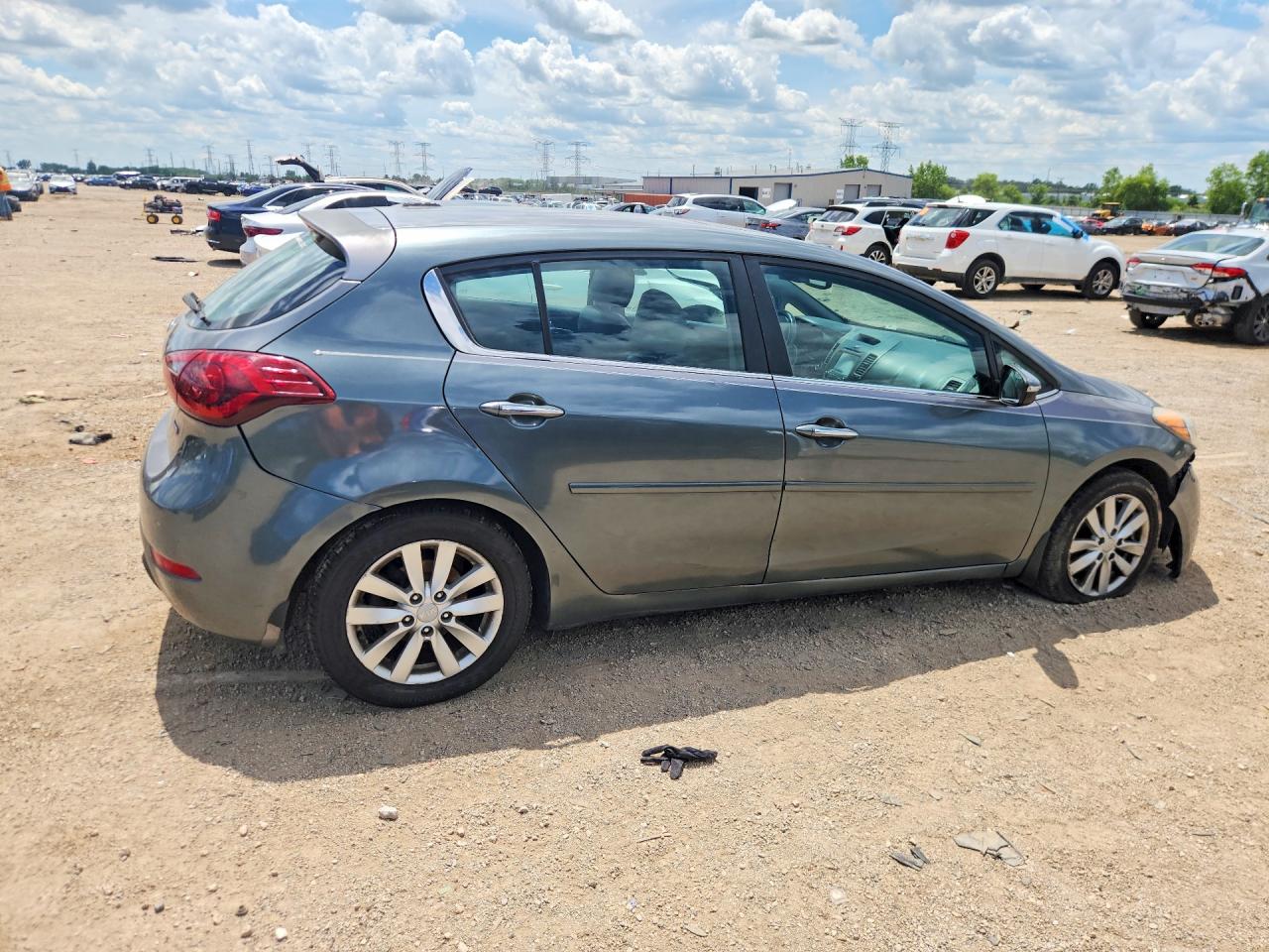 2014 Kia Forte Ex Gray vin: KNAFX5A83E5205035