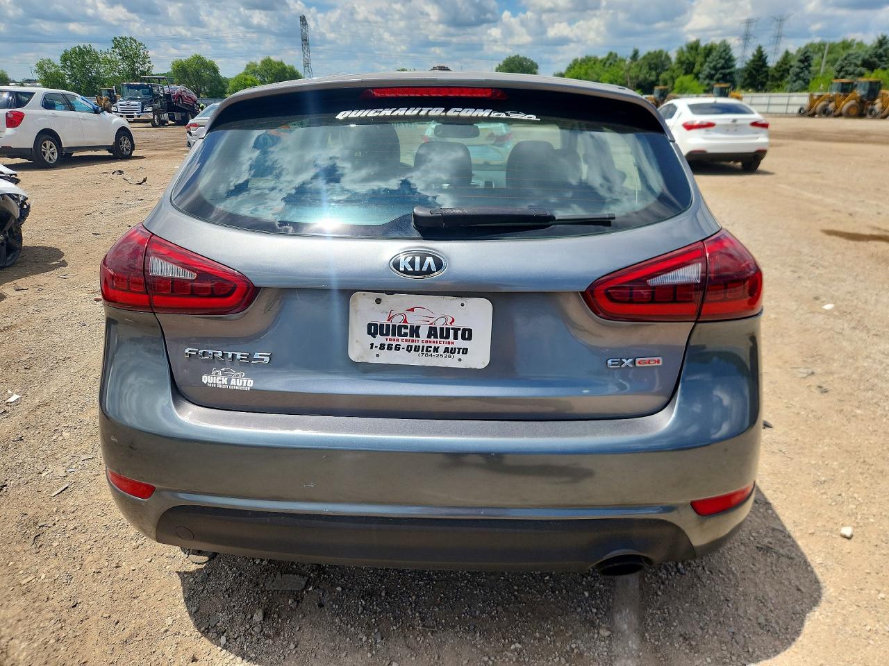 2014 Kia Forte Ex Gray vin: KNAFX5A83E5205035
