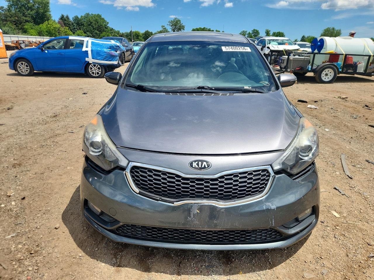 2014 Kia Forte Ex Gray vin: KNAFX5A83E5205035