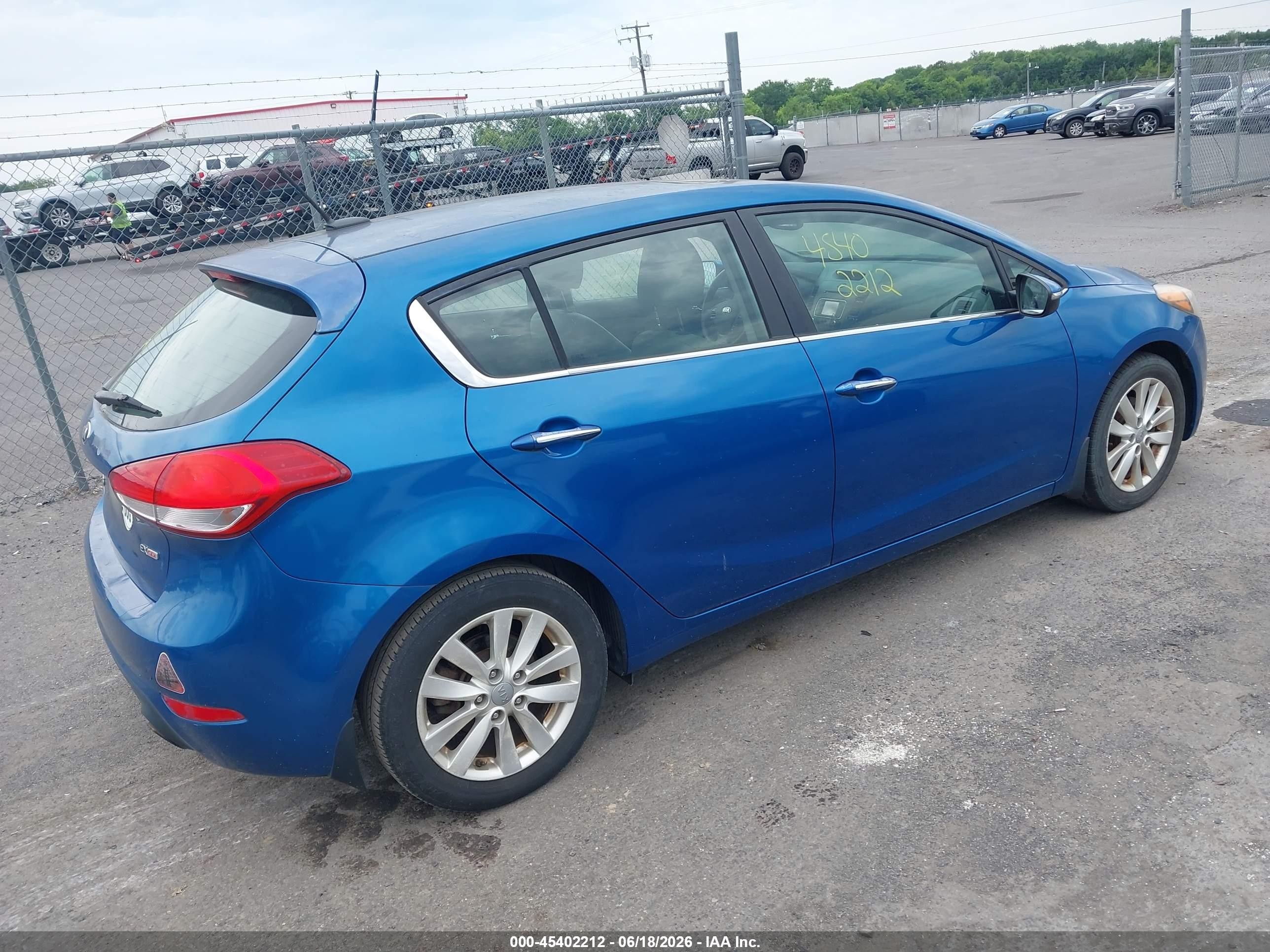 2015 Kia Forte Ex Blue vin: KNAFX5A84F5283857