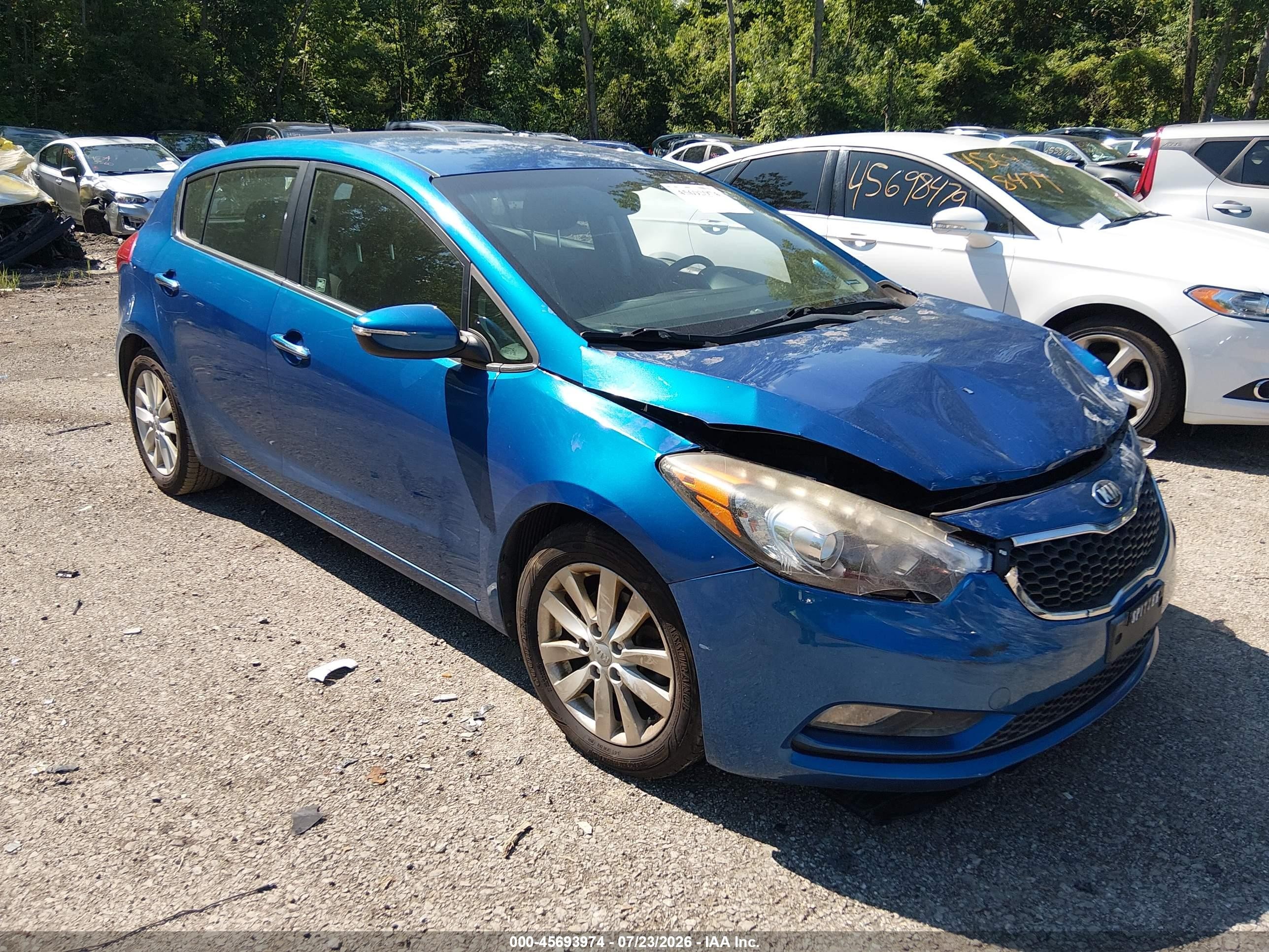 2015 Kia Forte Ex Blue vin: KNAFX5A85F5295077
