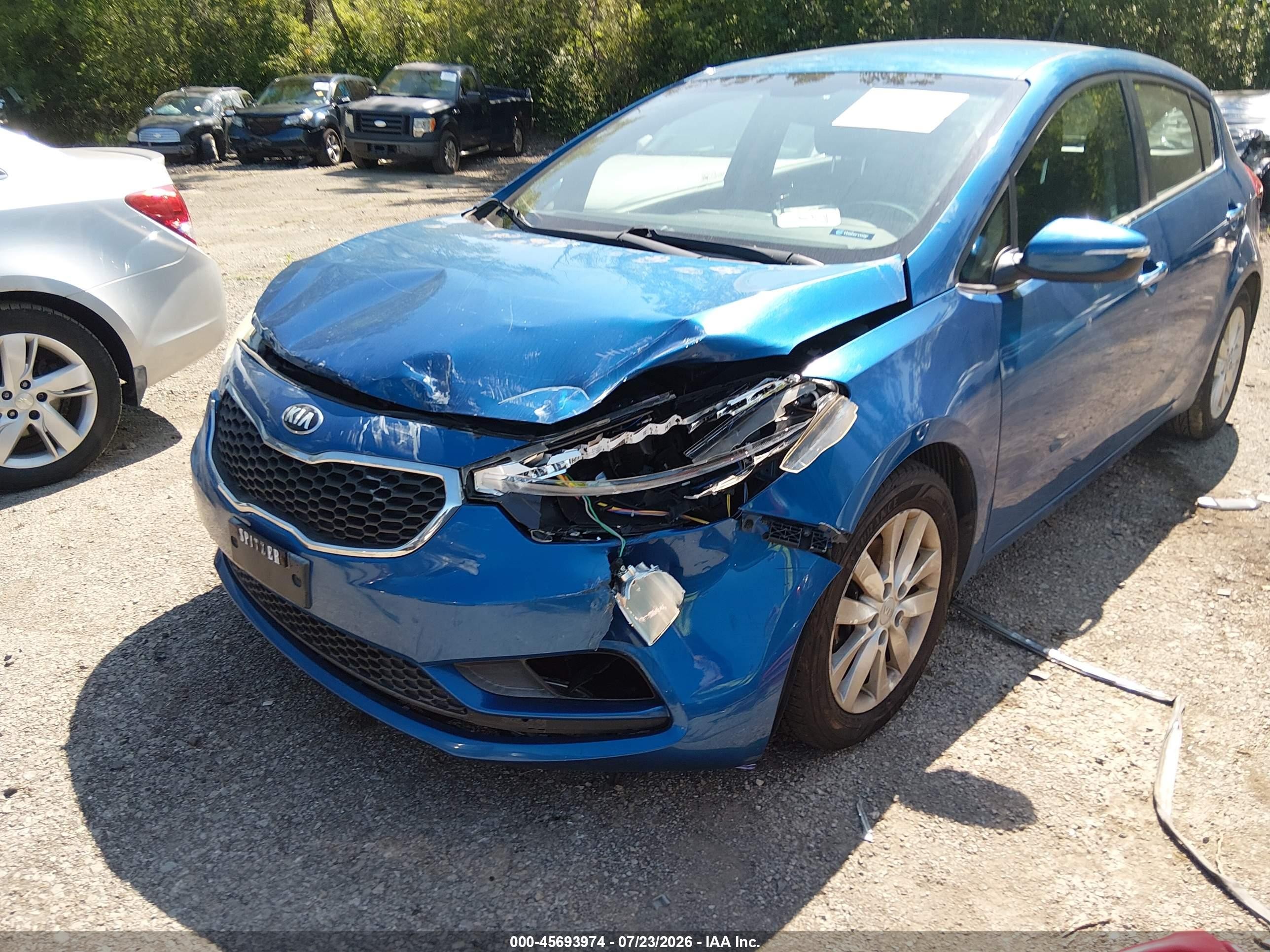 2015 Kia Forte Ex Blue vin: KNAFX5A85F5295077