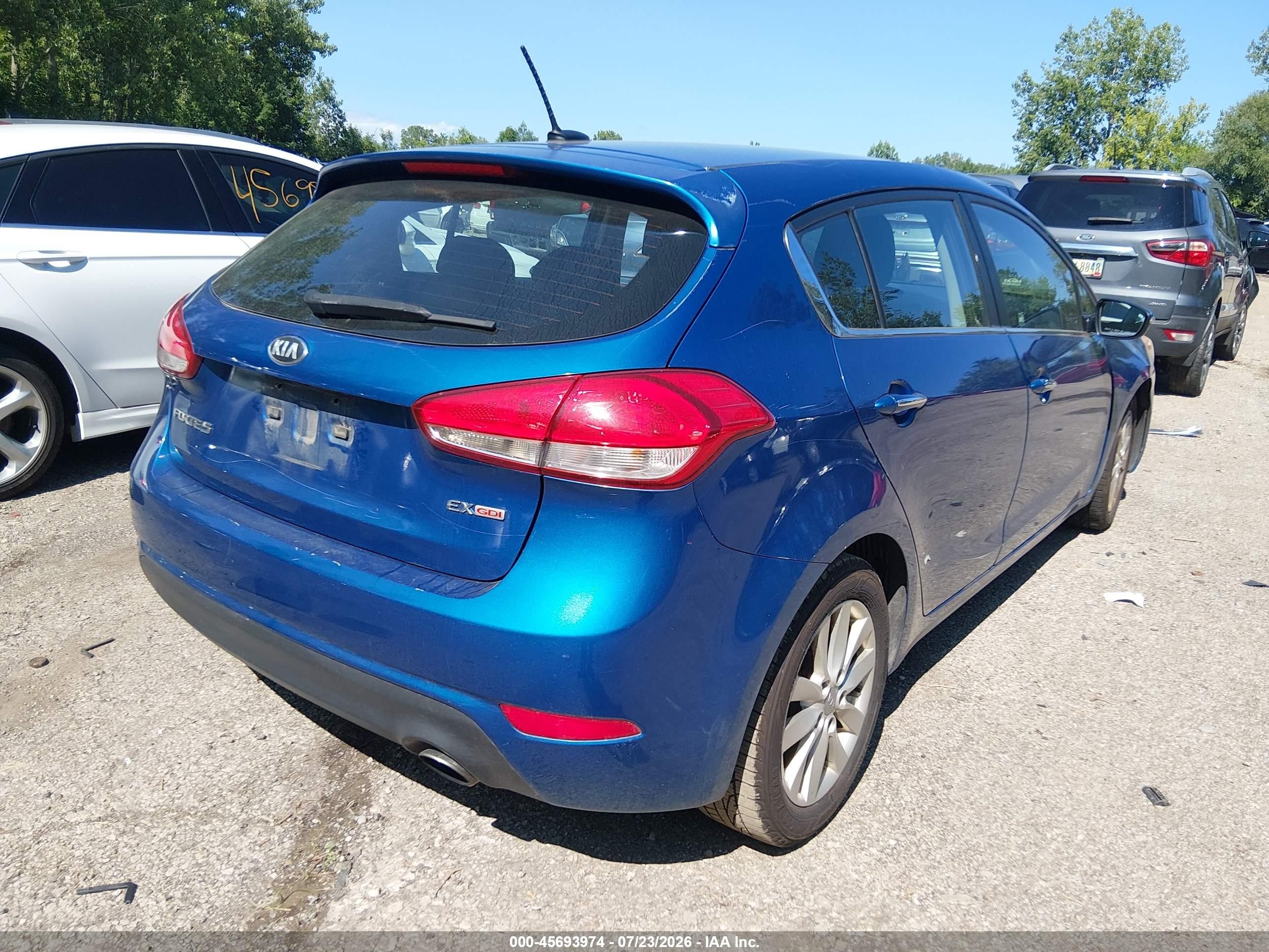 2015 Kia Forte Ex Blue vin: KNAFX5A85F5295077