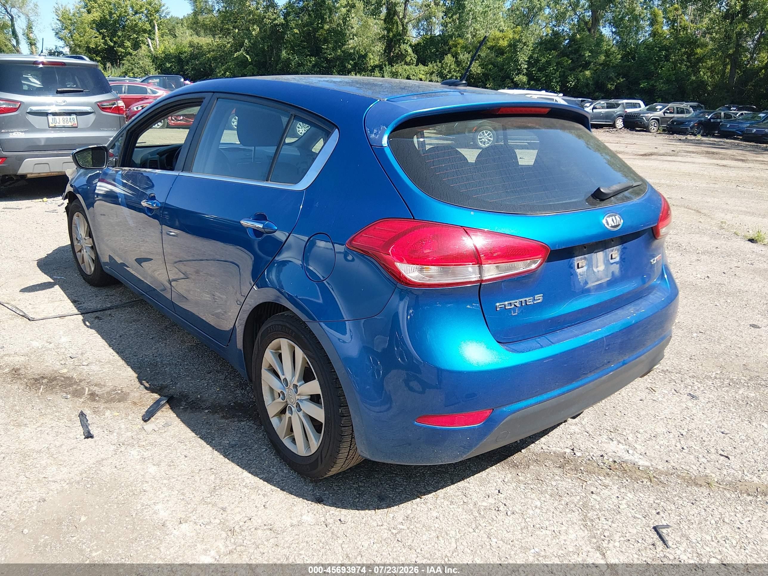 2015 Kia Forte Ex Blue vin: KNAFX5A85F5295077