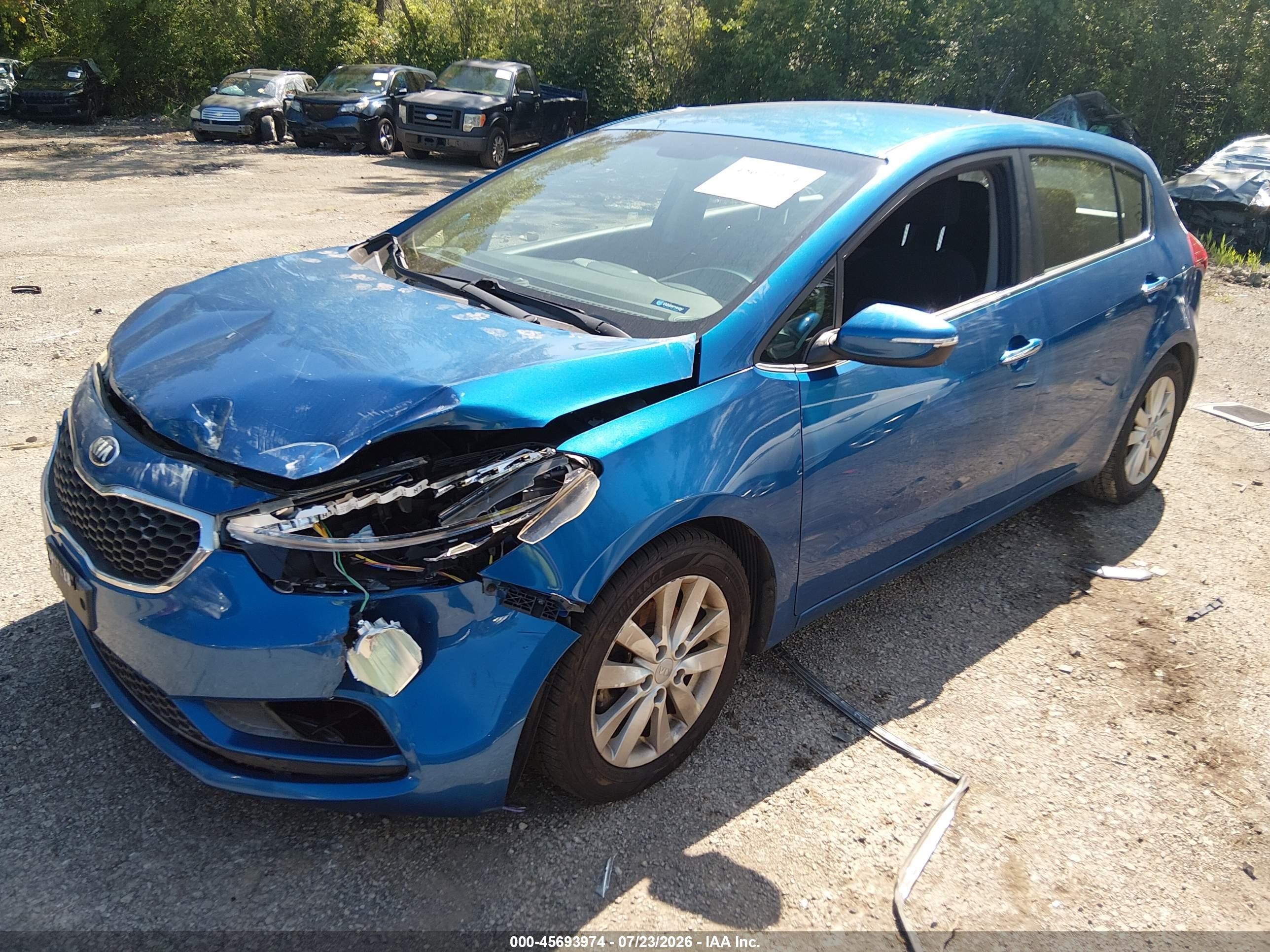 2015 Kia Forte Ex Blue vin: KNAFX5A85F5295077