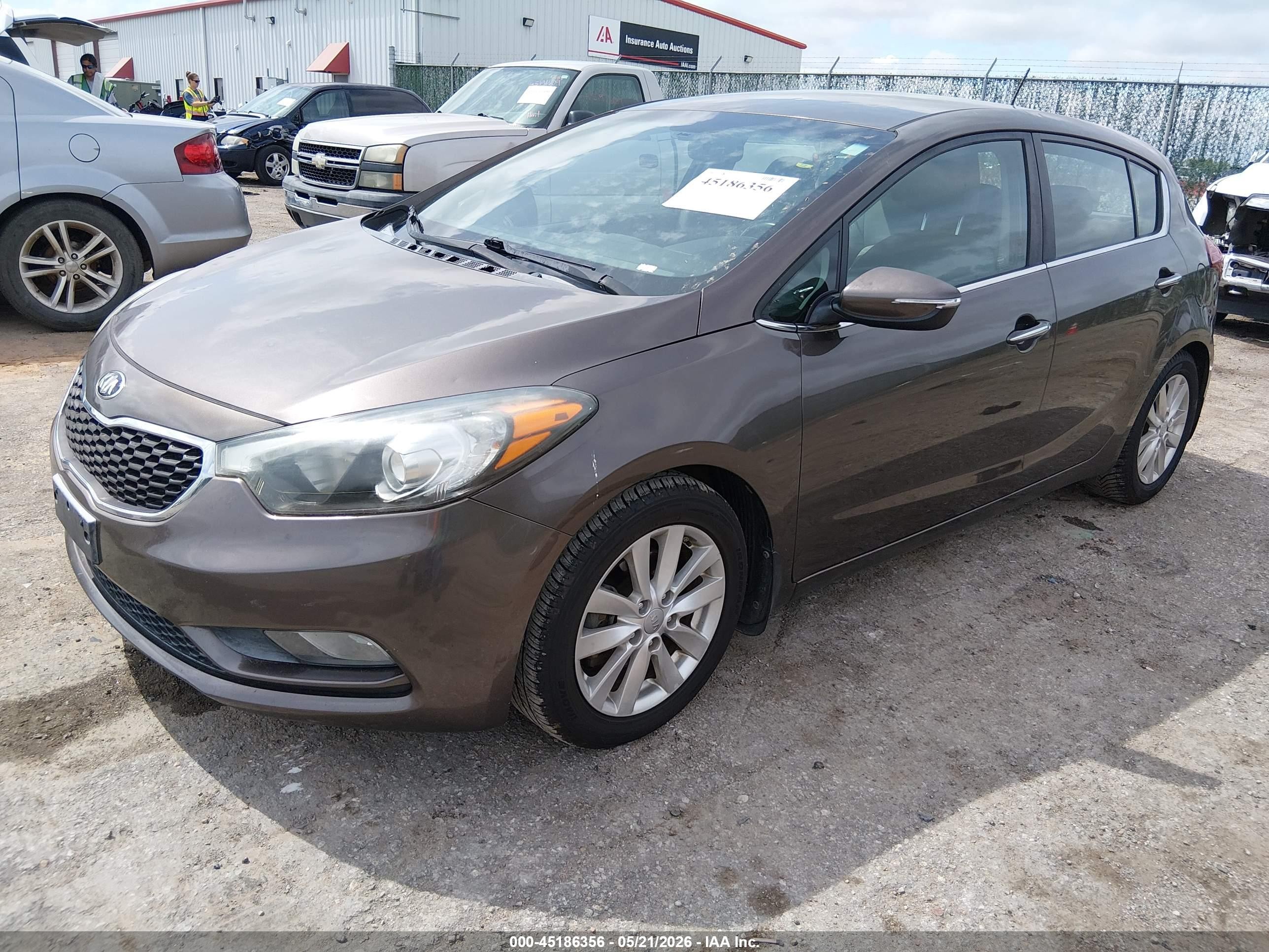 2015 Kia Forte Ex Brown vin: KNAFX5A87F5301767