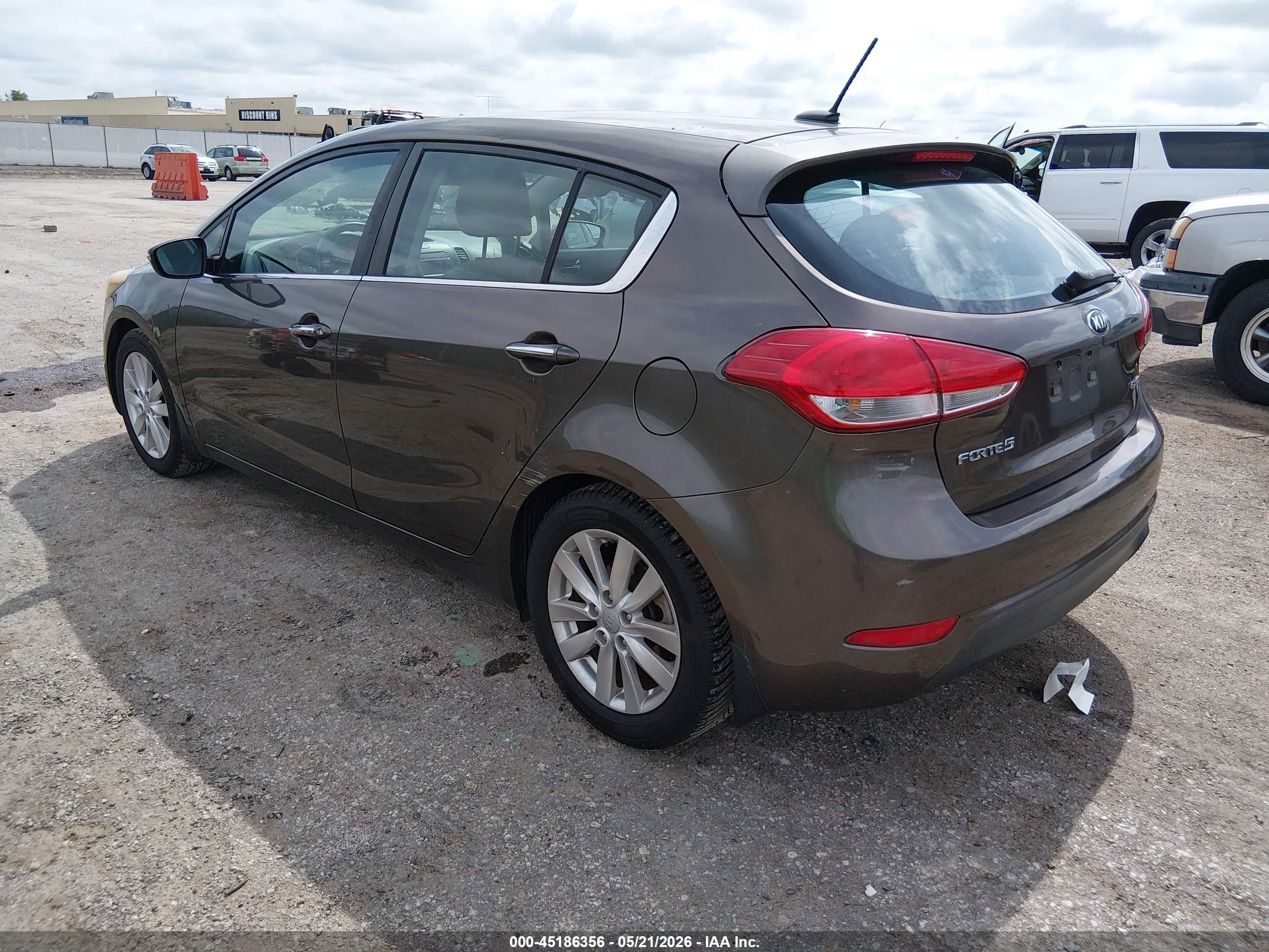 2015 Kia Forte Ex Brown vin: KNAFX5A87F5301767