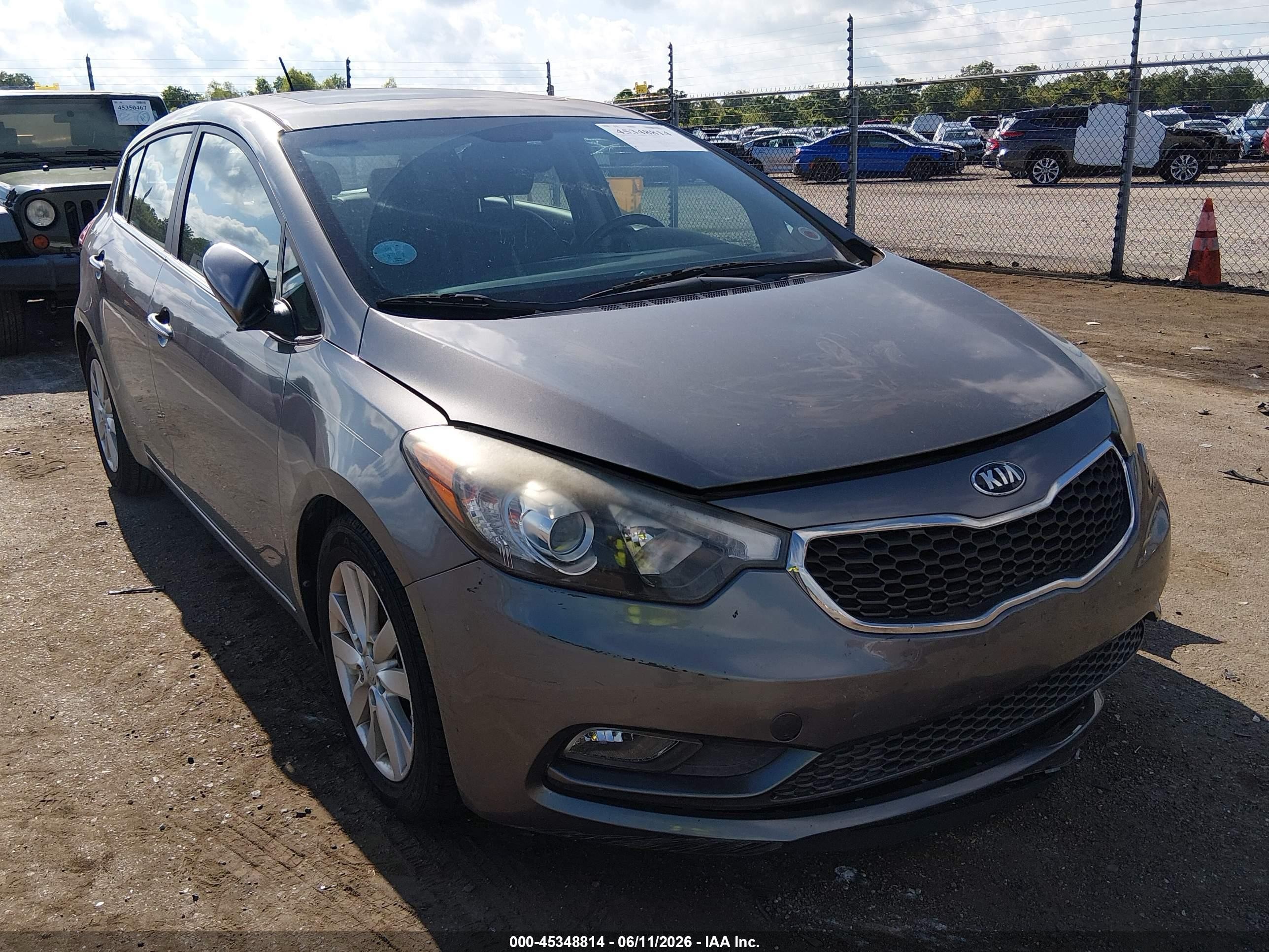 2015 Kia Forte Ex Gray vin: KNAFX5A87F5335126