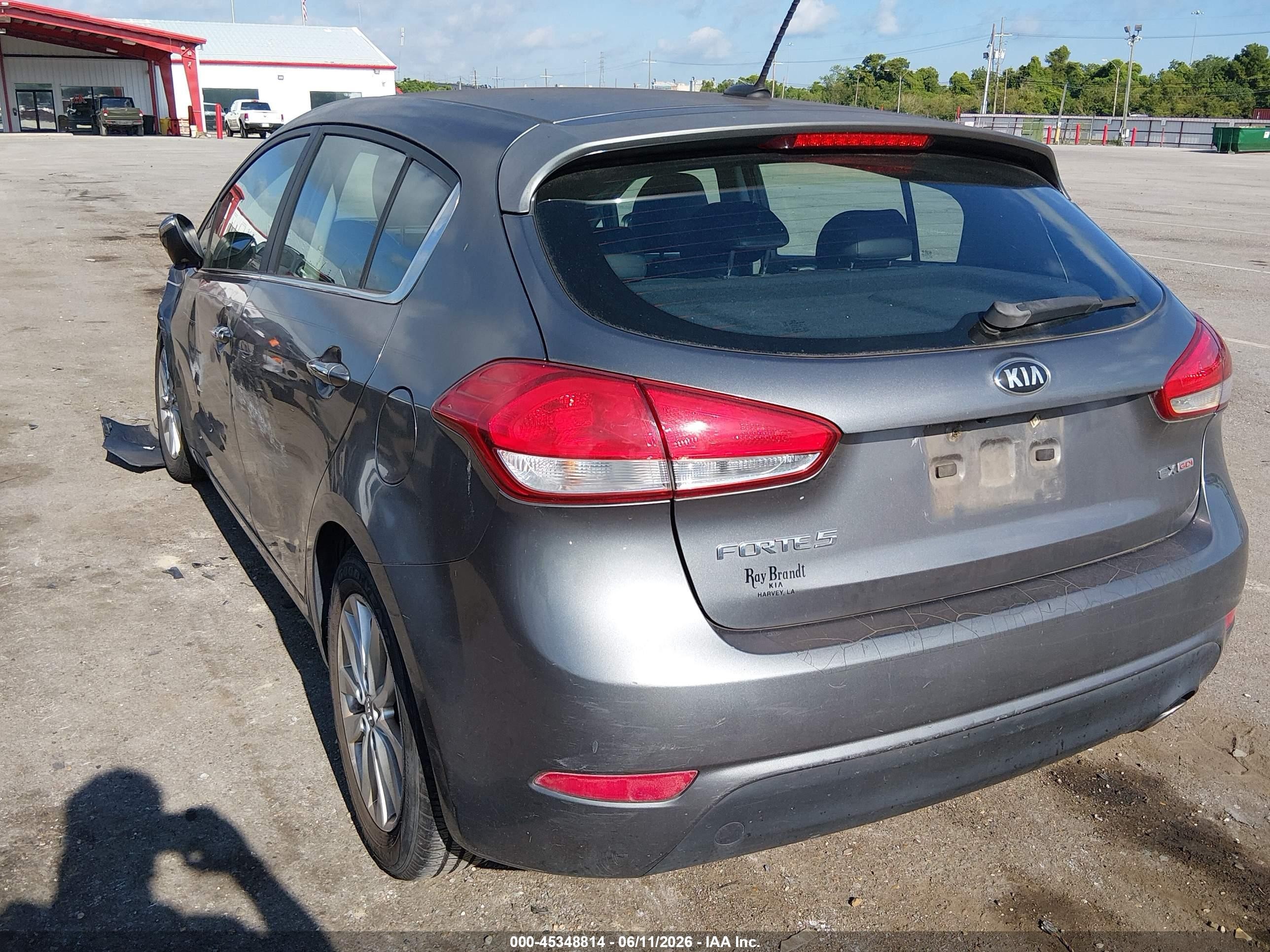 2015 Kia Forte Ex Gray vin: KNAFX5A87F5335126