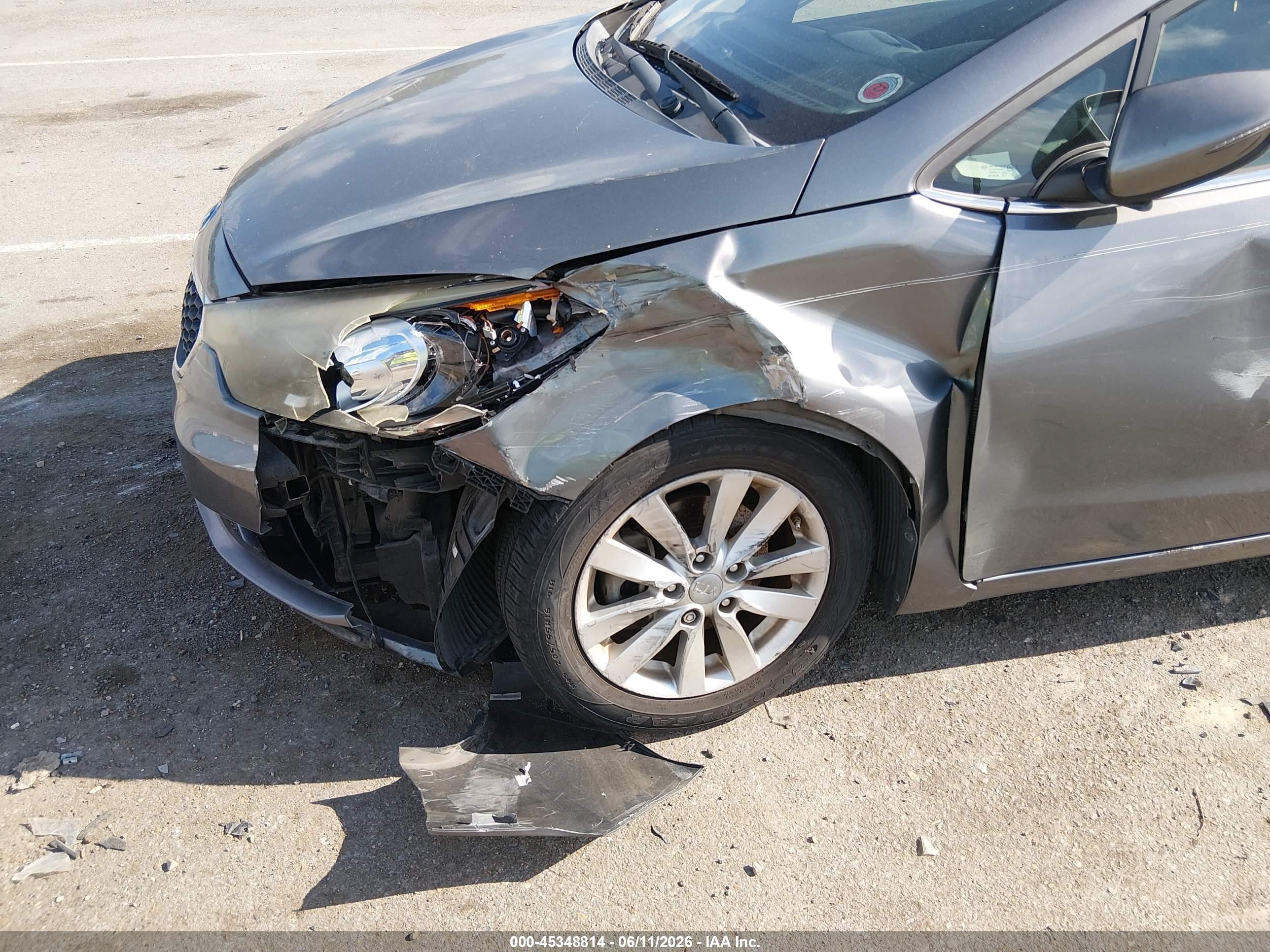 2015 Kia Forte Ex Gray vin: KNAFX5A87F5335126