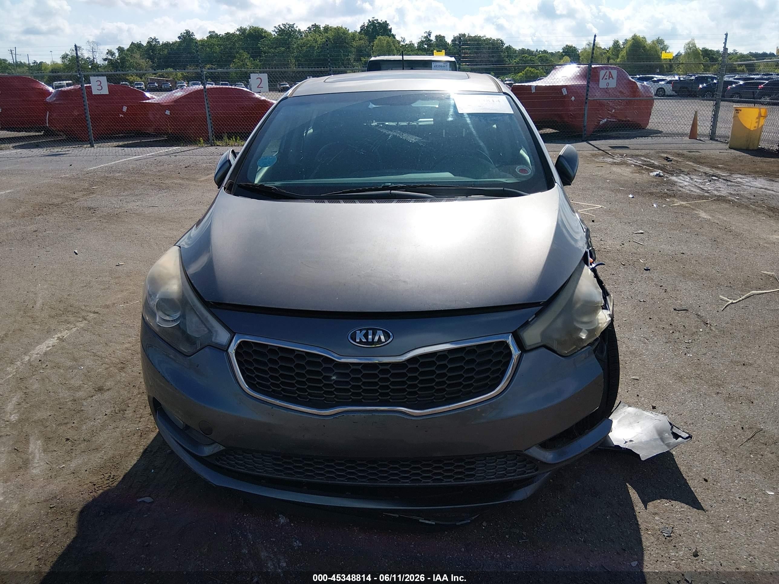 2015 Kia Forte Ex Gray vin: KNAFX5A87F5335126