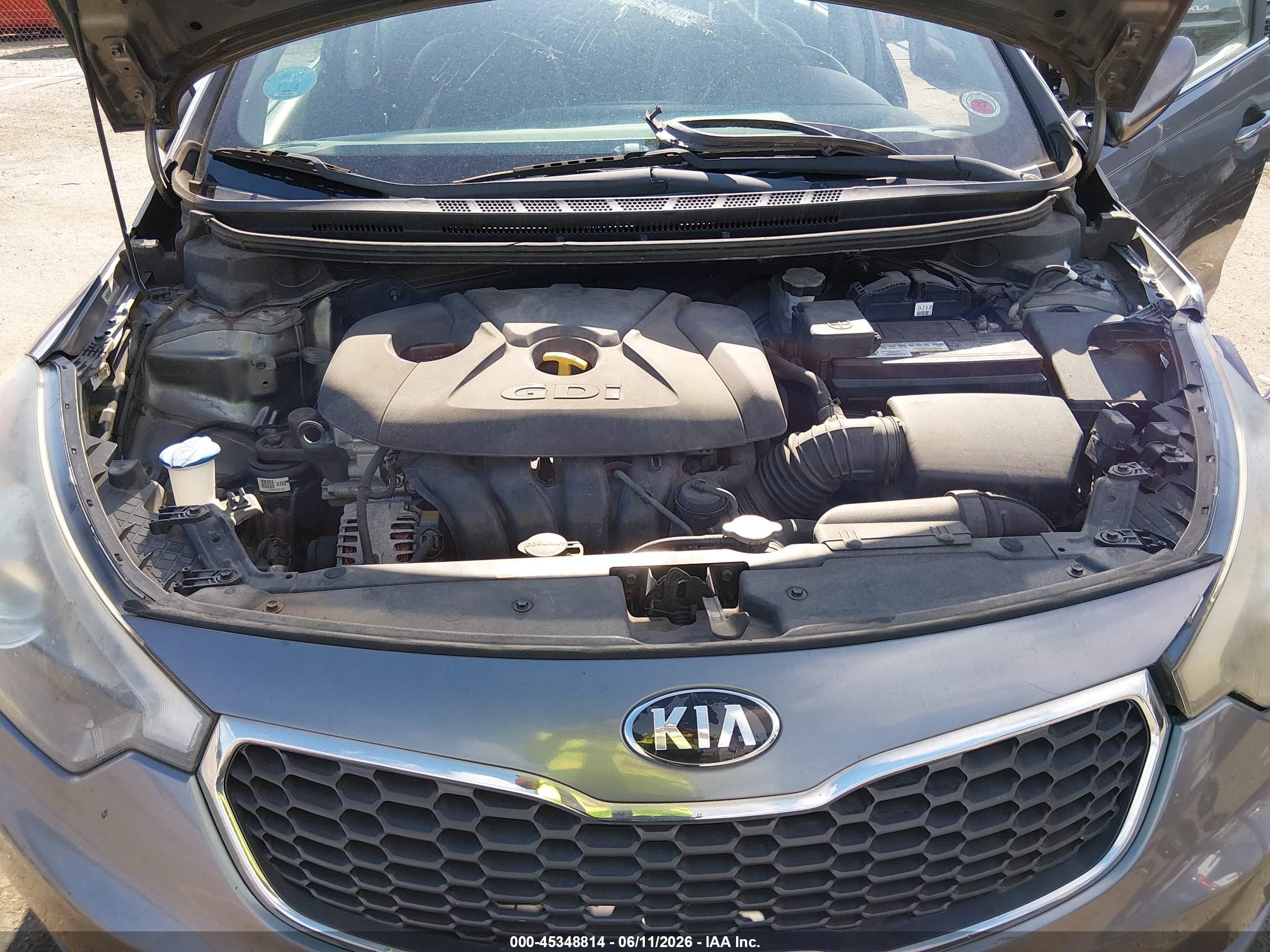 2015 Kia Forte Ex Gray vin: KNAFX5A87F5335126