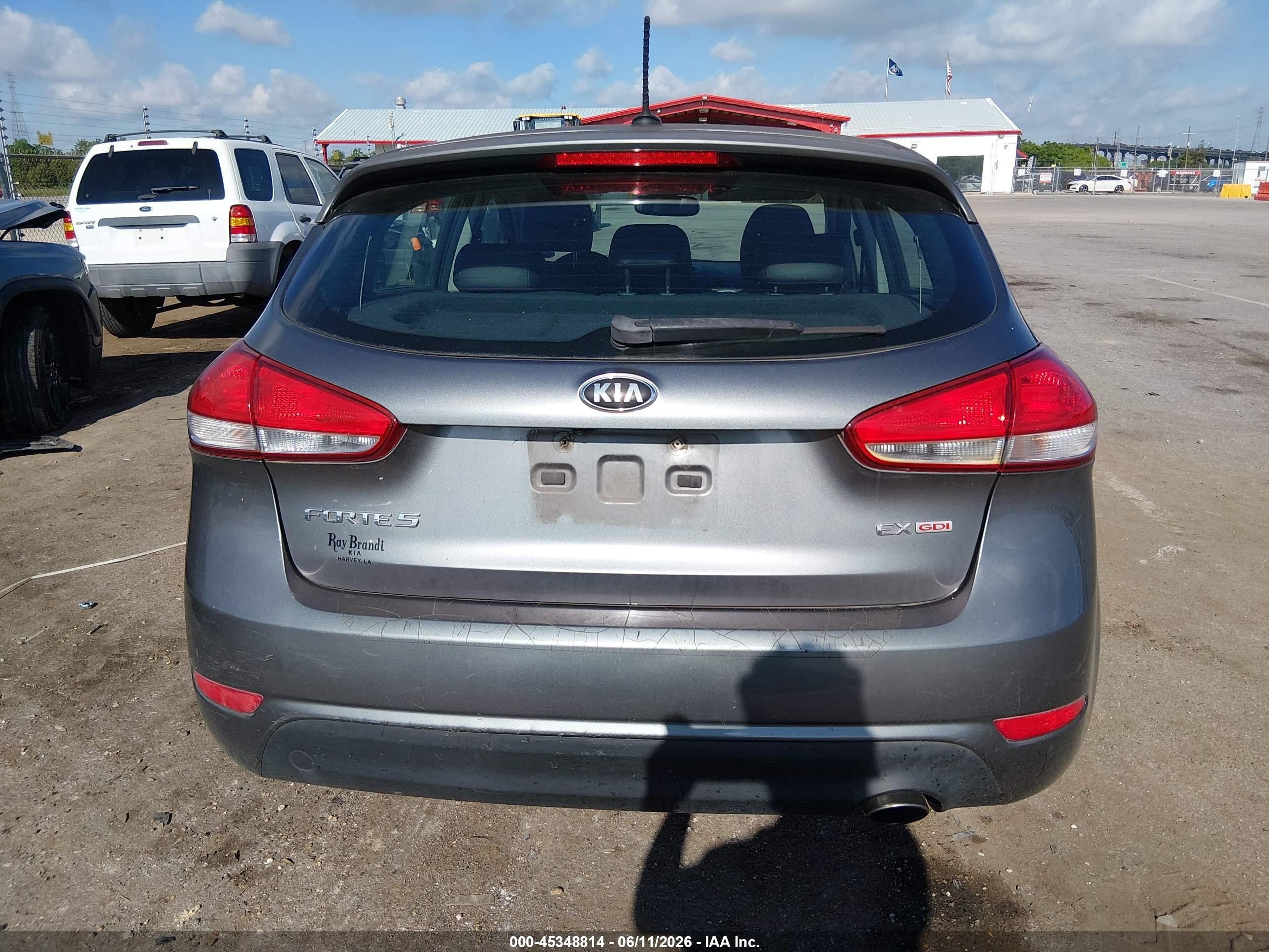 2015 Kia Forte Ex Gray vin: KNAFX5A87F5335126