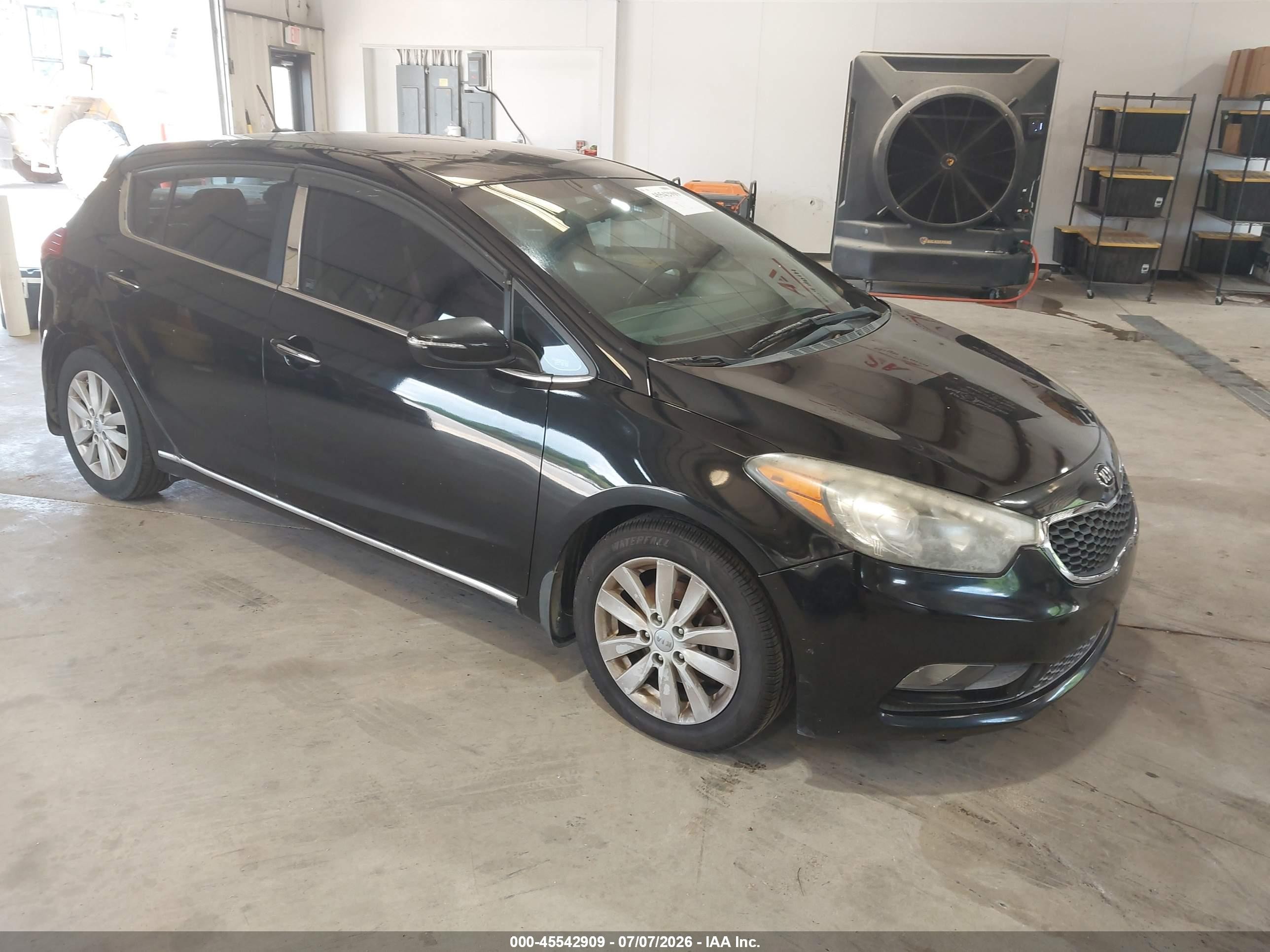 2015 Kia Forte Ex Черный vin: KNAFX5A87F5389767