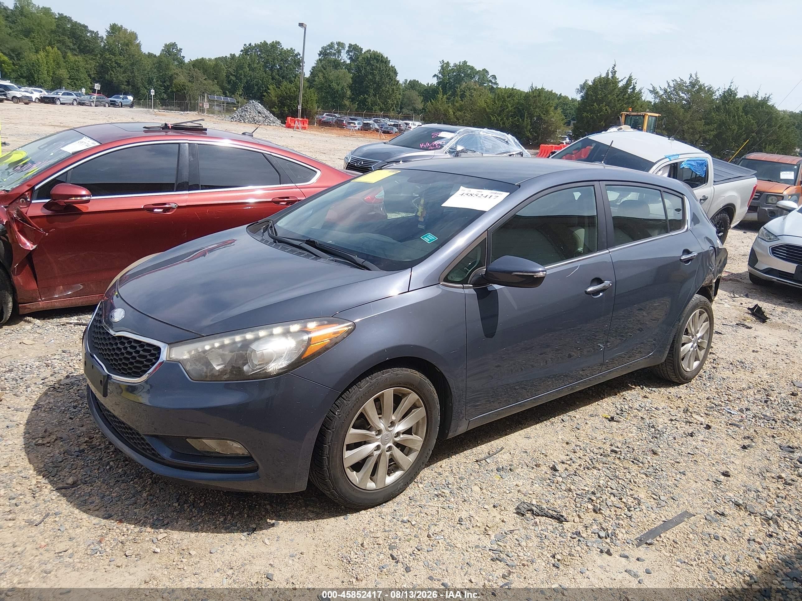 2014 Kia Forte Ex Blue vin: KNAFX5A88E5158598