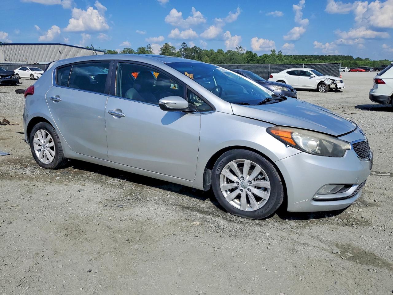 2014 Kia Forte Ex Silver vin: KNAFX5A89E5195370