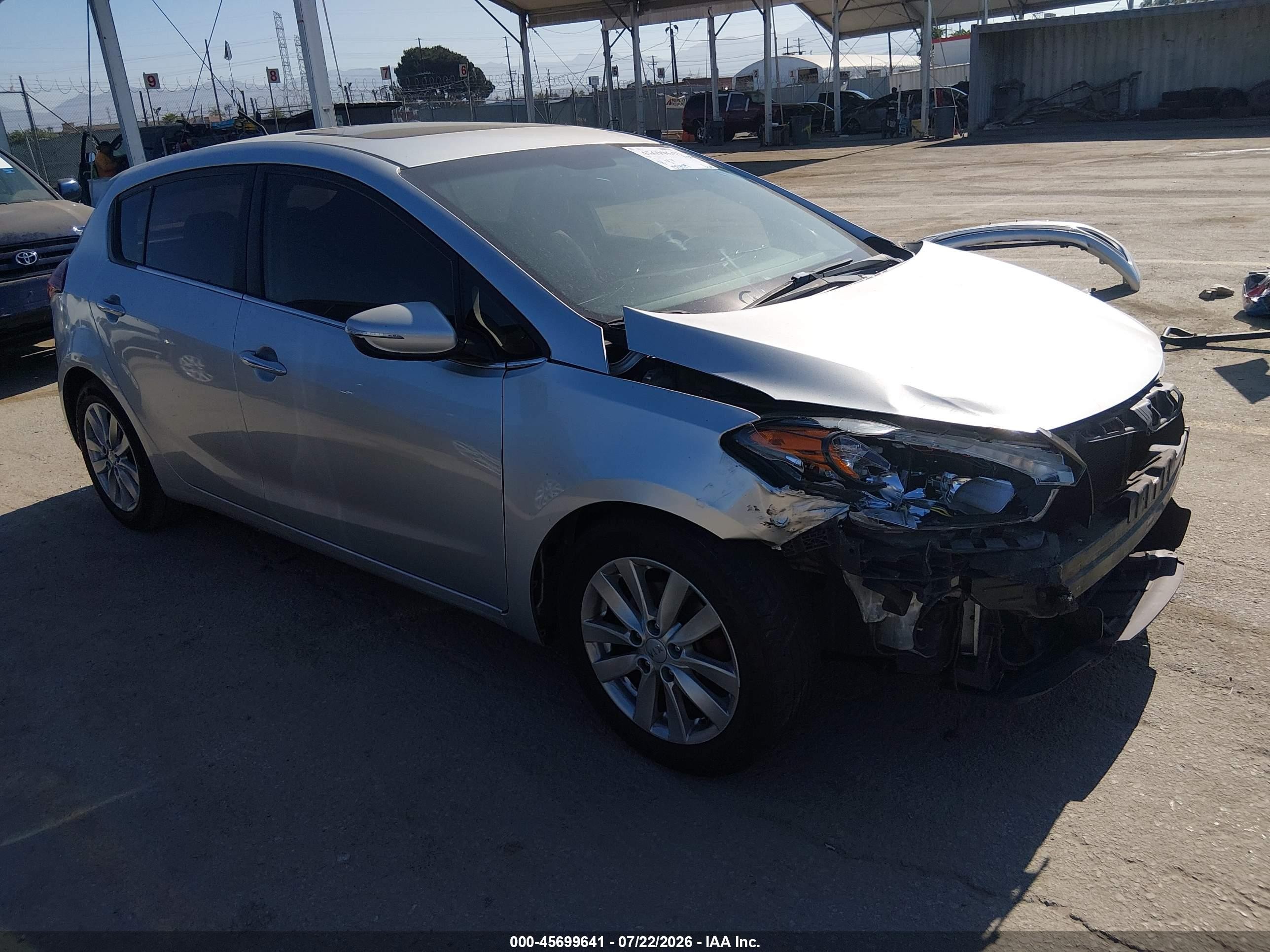 2015 Kia Forte Ex Silver vin: KNAFX5A89F5302774
