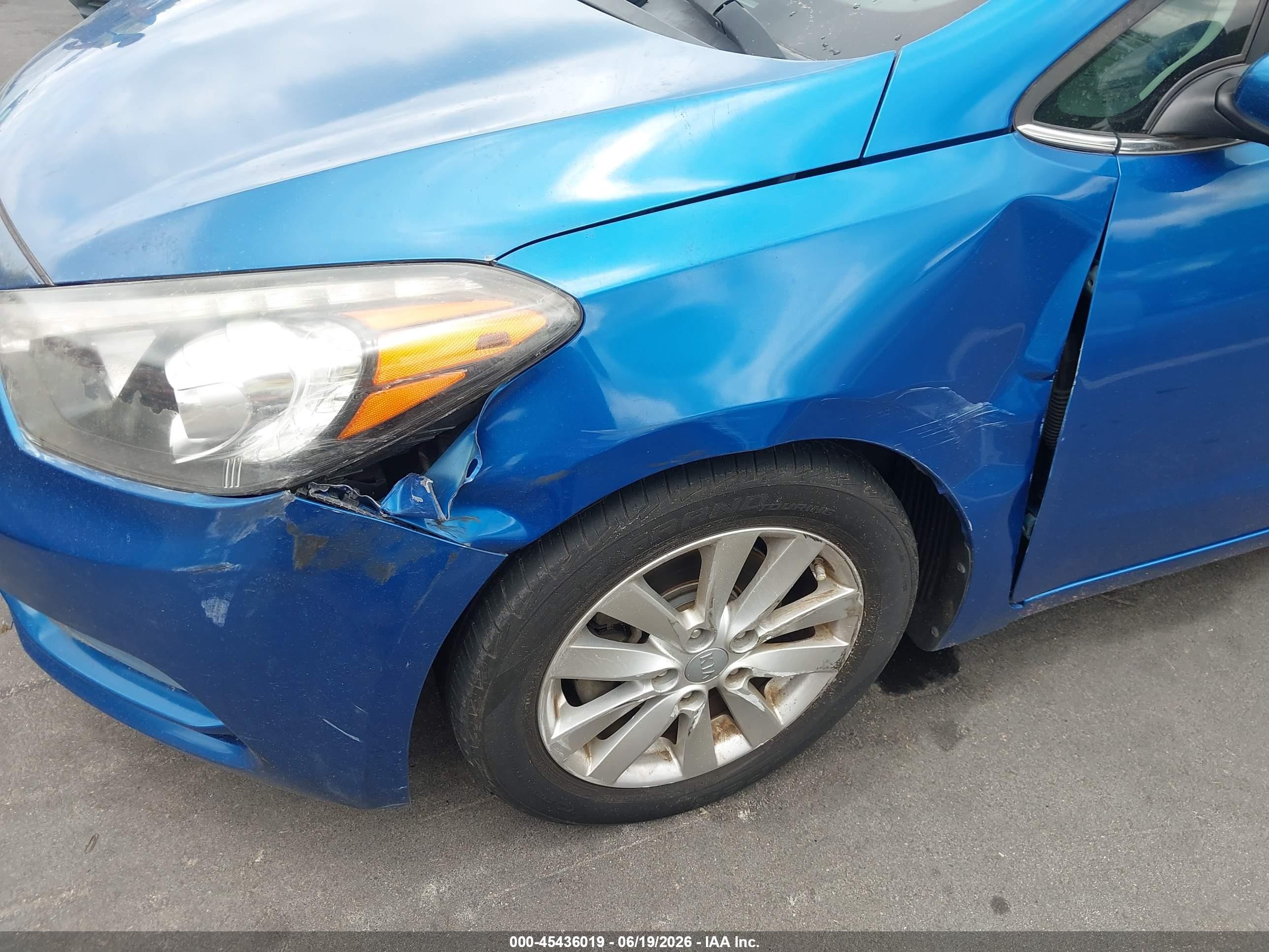 2015 Kia Forte Ex Blue vin: KNAFX5A8XF5359033