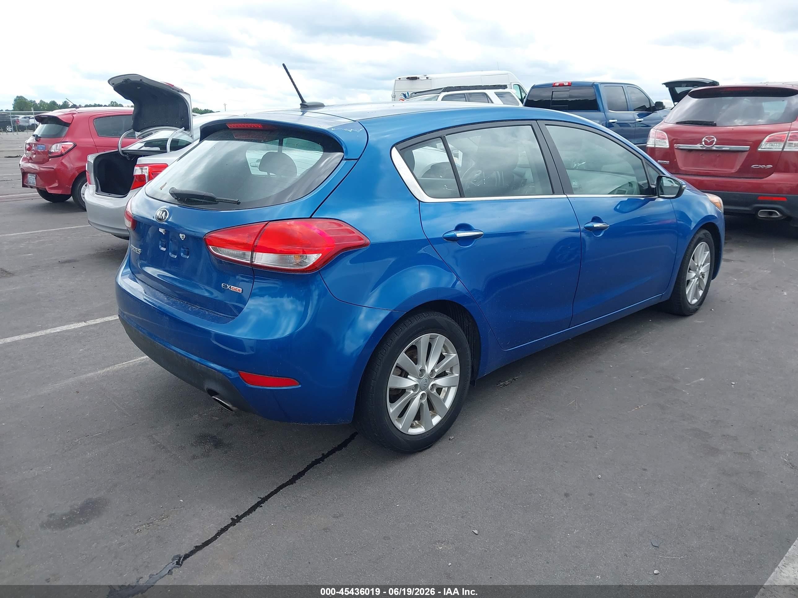 2015 Kia Forte Ex Blue vin: KNAFX5A8XF5359033
