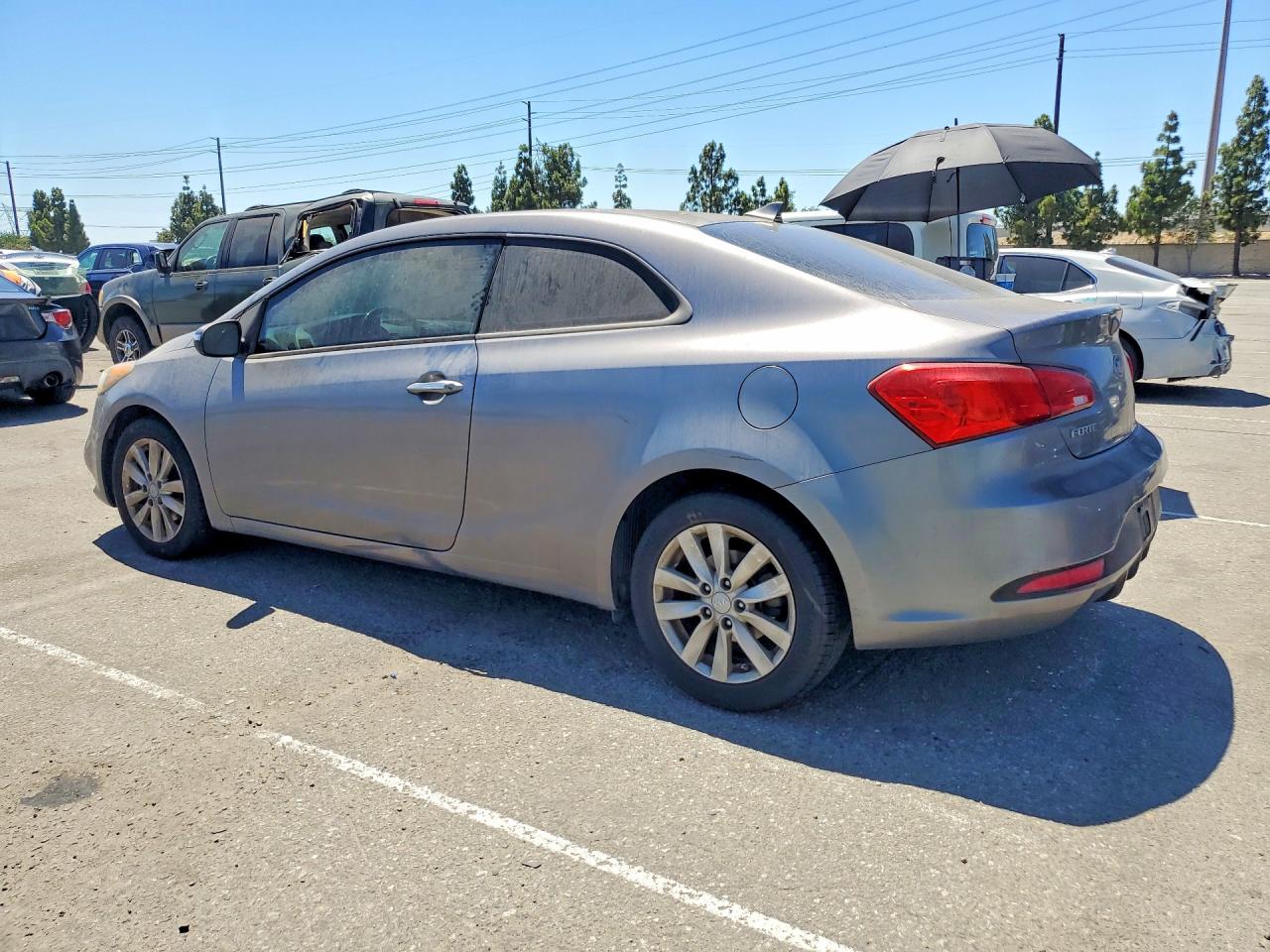 2014 Kia Forte Koup Ex Gray vin: KNAFX6A80E5202308