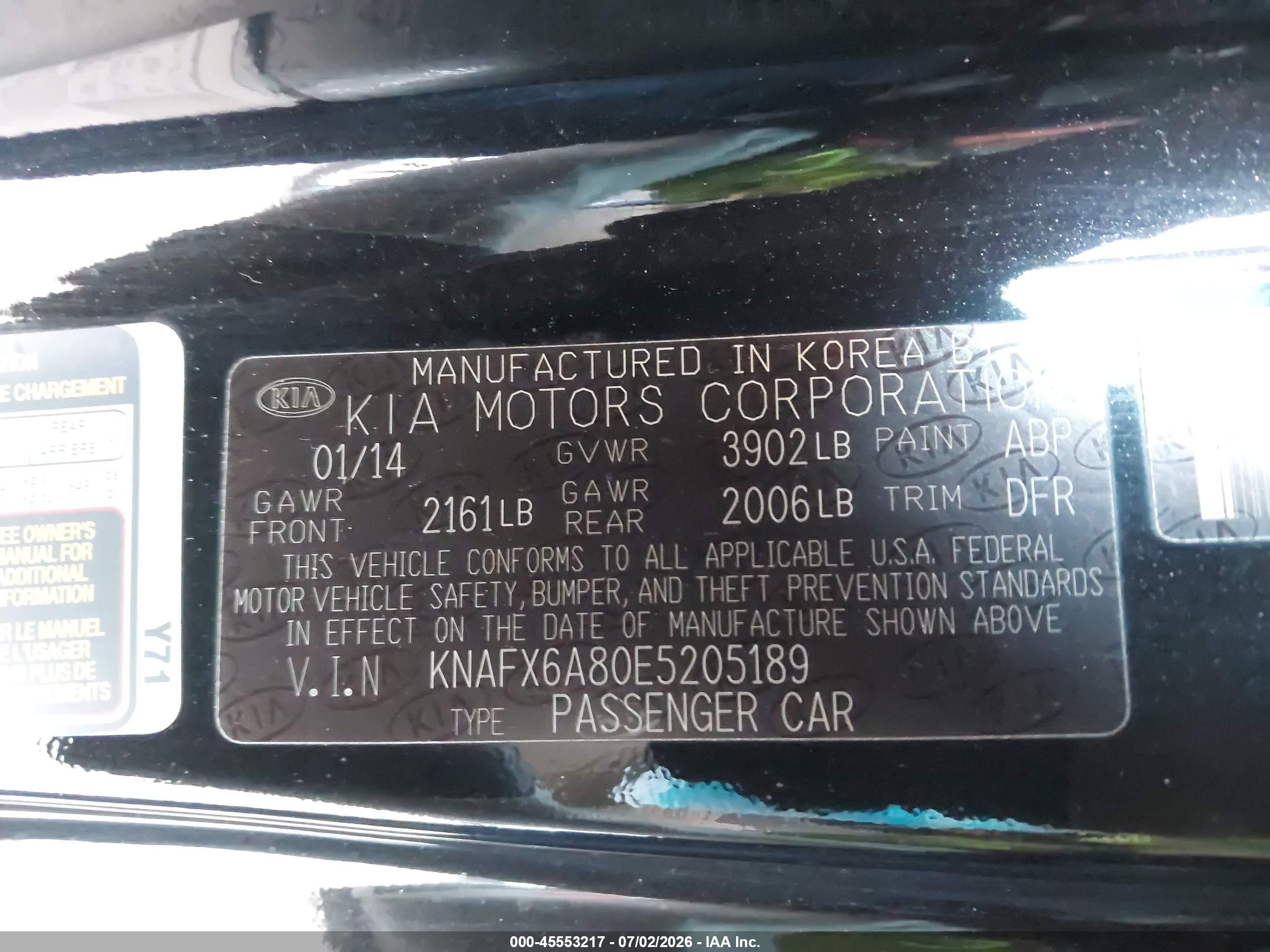 2014 Kia Forte Koup Ex Black vin: KNAFX6A80E5205189