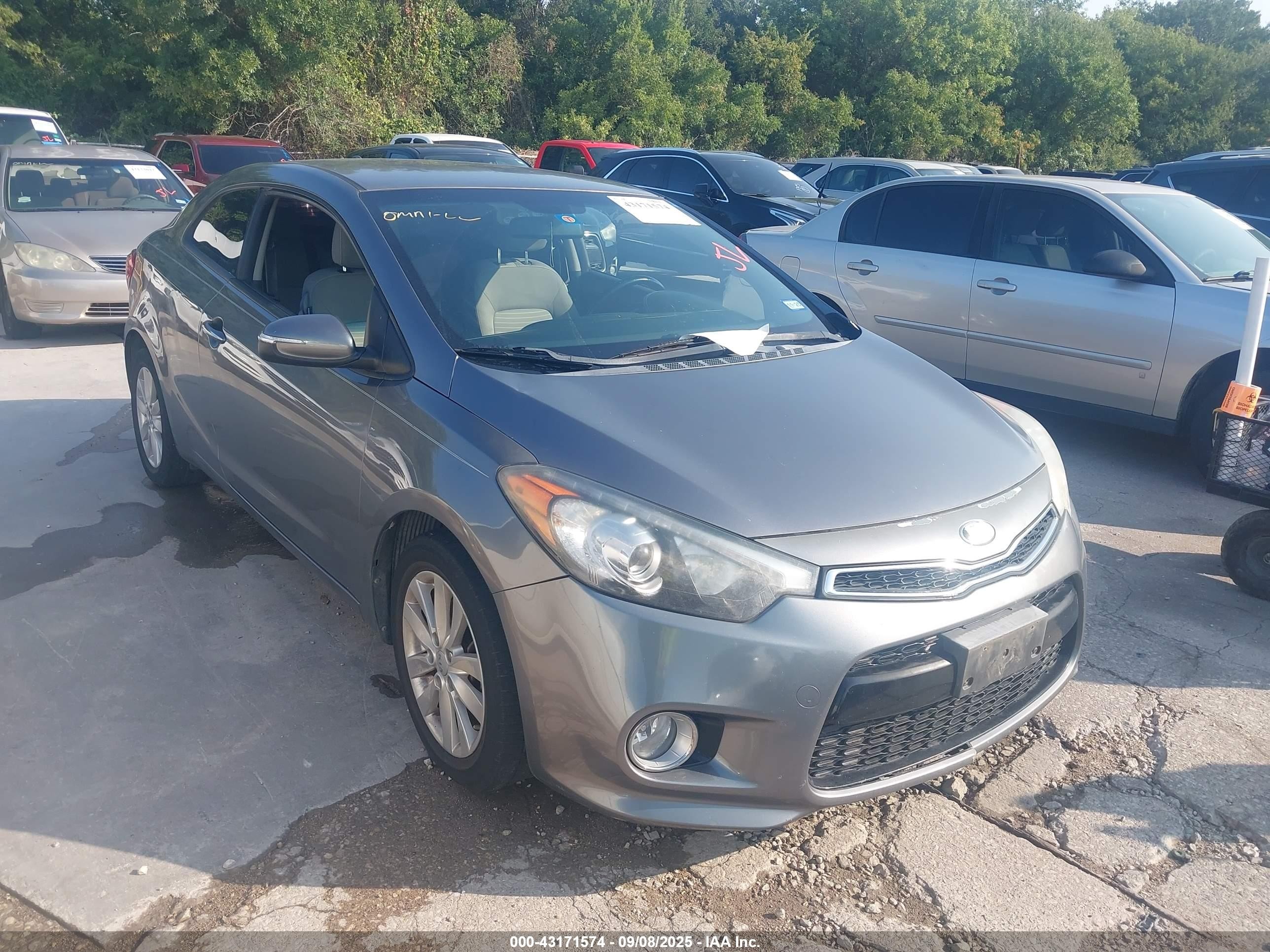 2014 Kia Forte Koup Ex Gray vin: KNAFX6A80E5243179