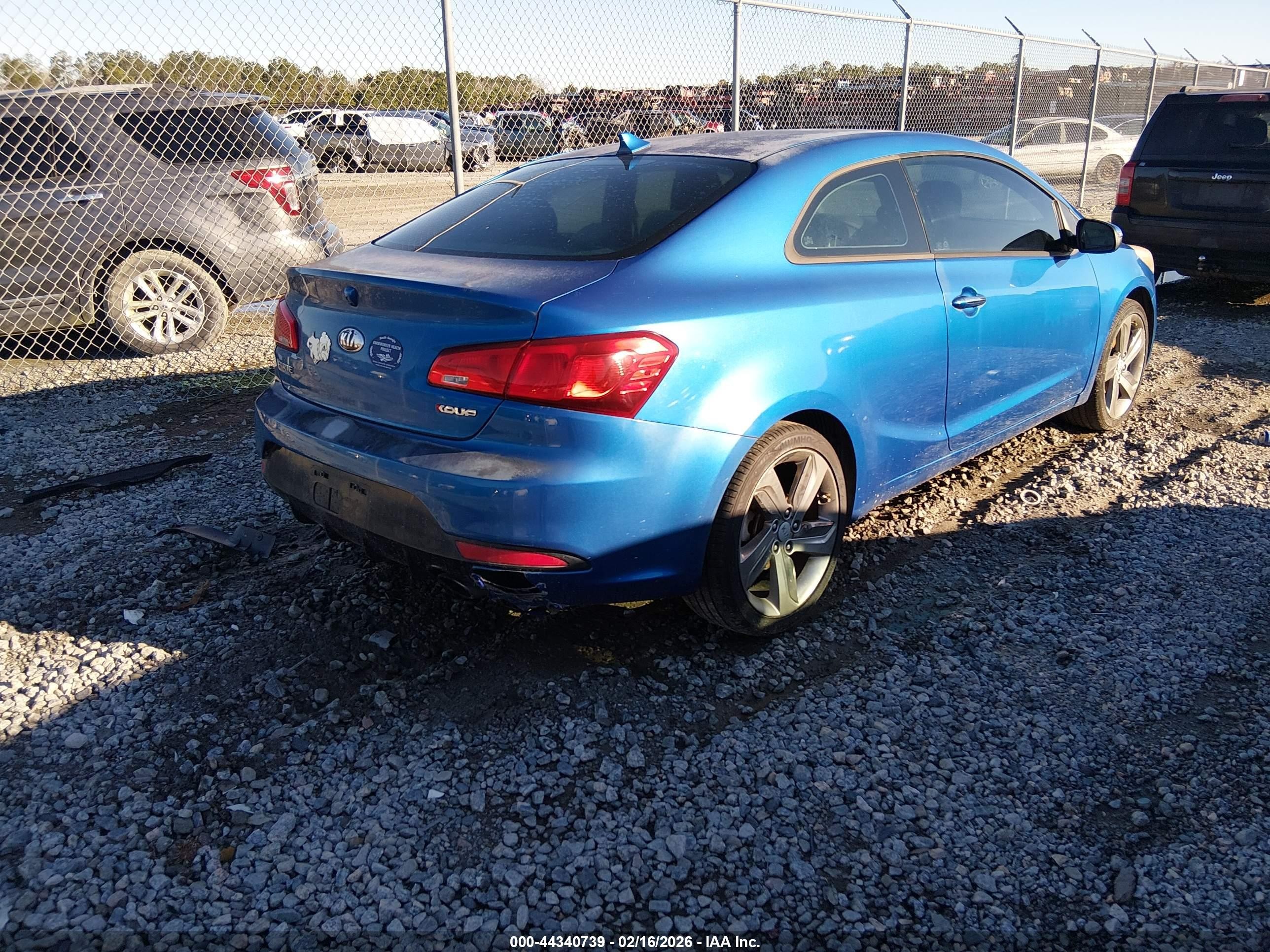 2014 Kia Forte Koup Ex Blue vin: KNAFX6A82E5236833
