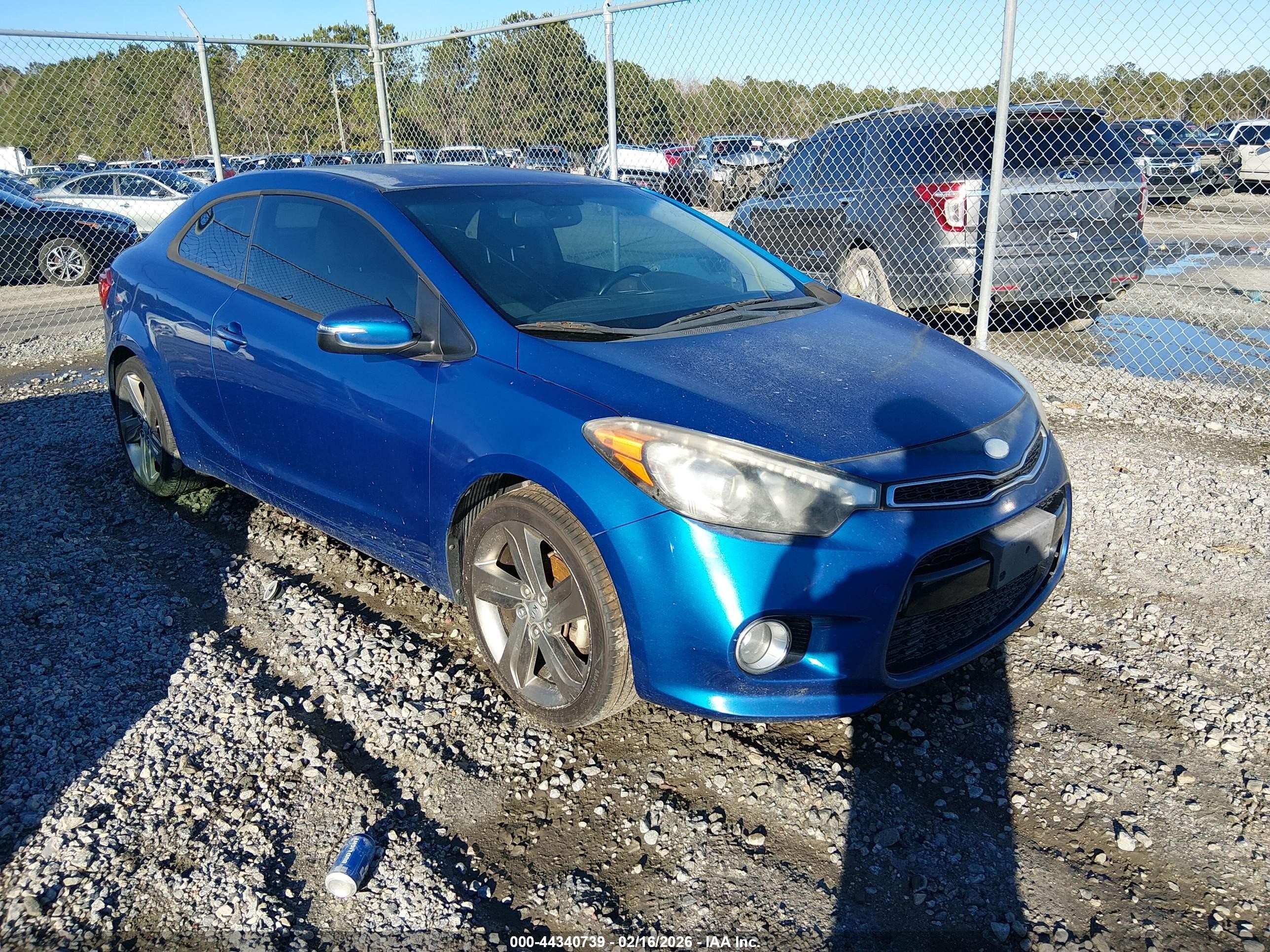 2014 Kia Forte Koup Ex Blue vin: KNAFX6A82E5236833