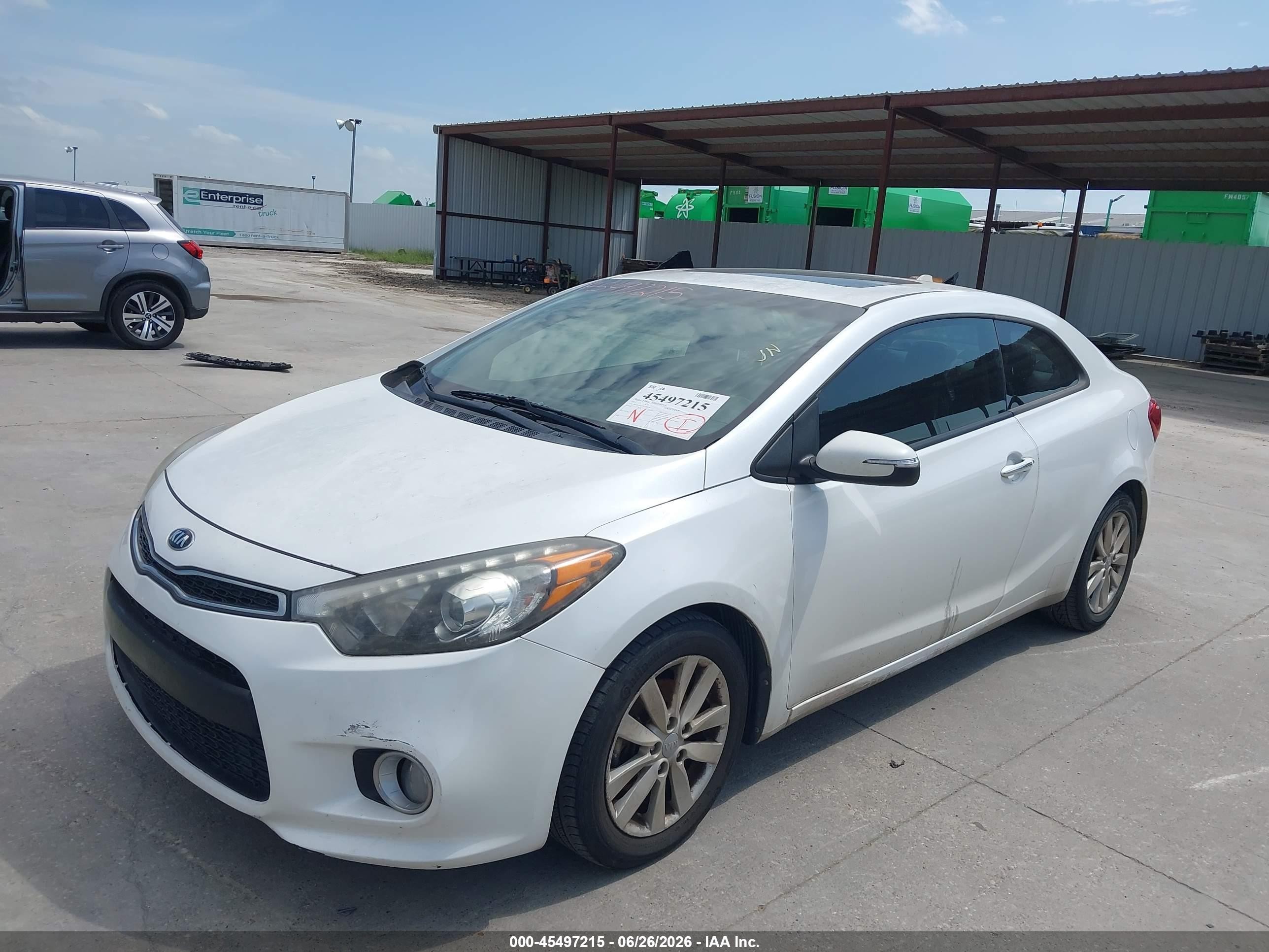 2015 Kia Forte Koup Ex White vin: KNAFX6A82F5388788