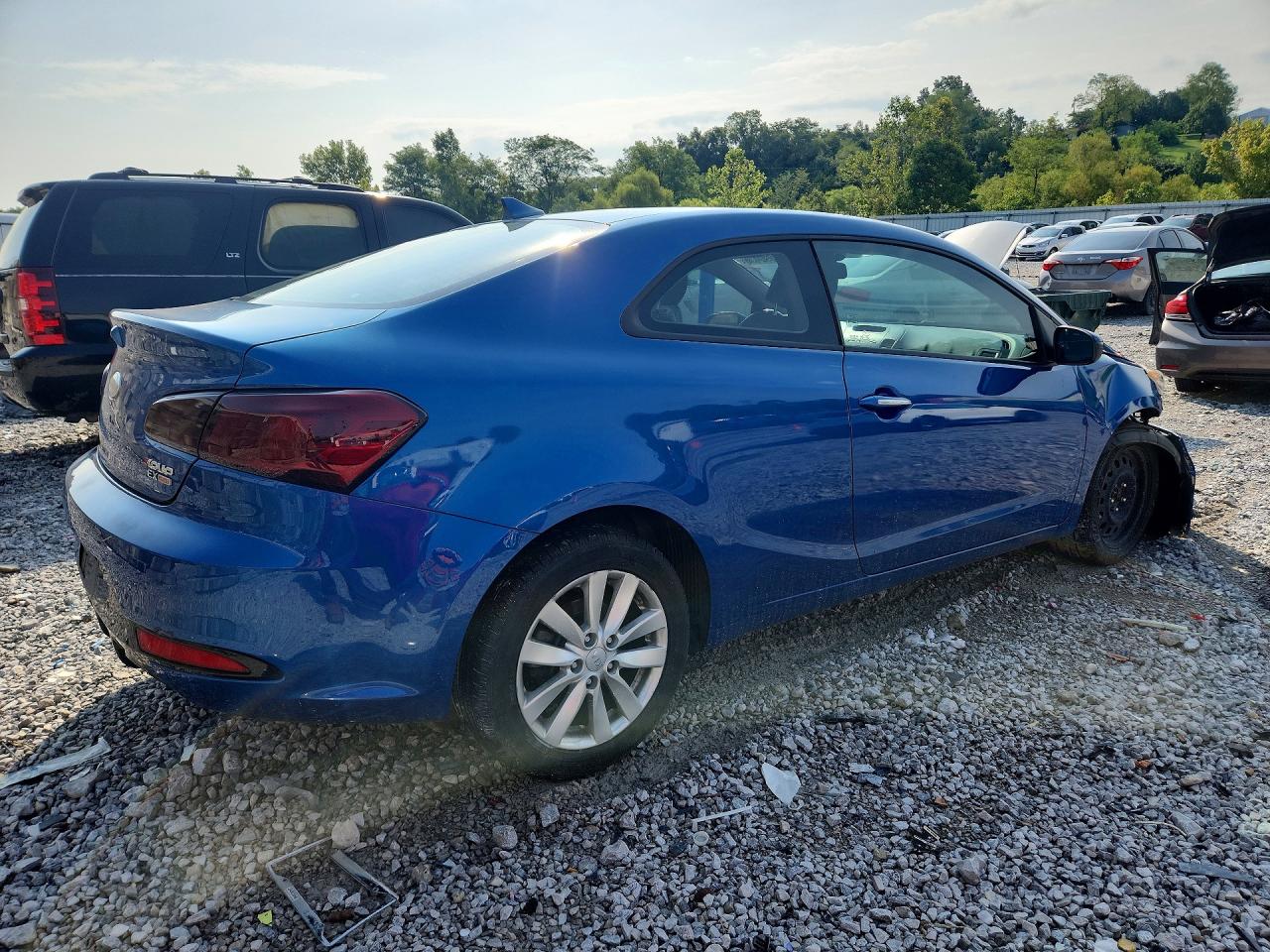 2014 Kia Forte Koup Ex Blue vin: KNAFX6A83E5158515