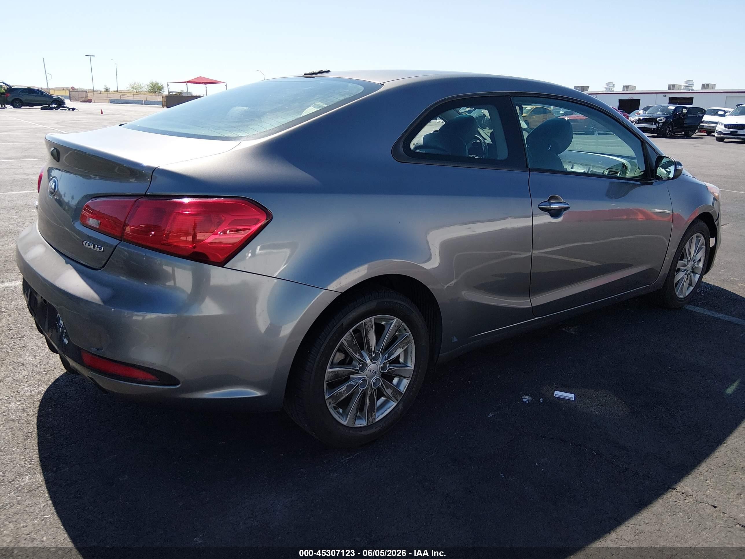 2014 Kia Forte Koup Ex Gray vin: KNAFX6A83E5220236