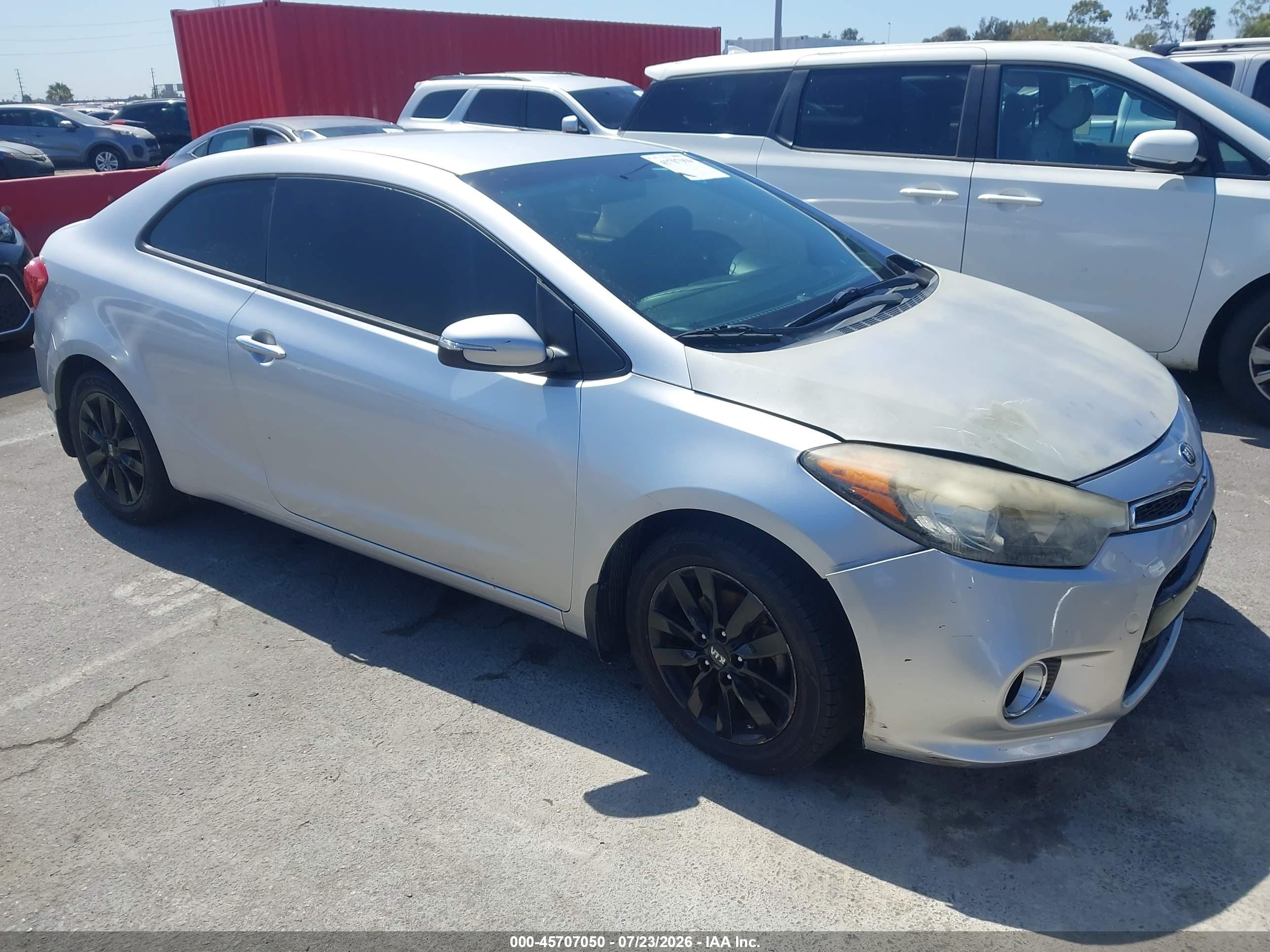 2014 Kia Forte Koup Ex Silver vin: KNAFX6A83E5223511
