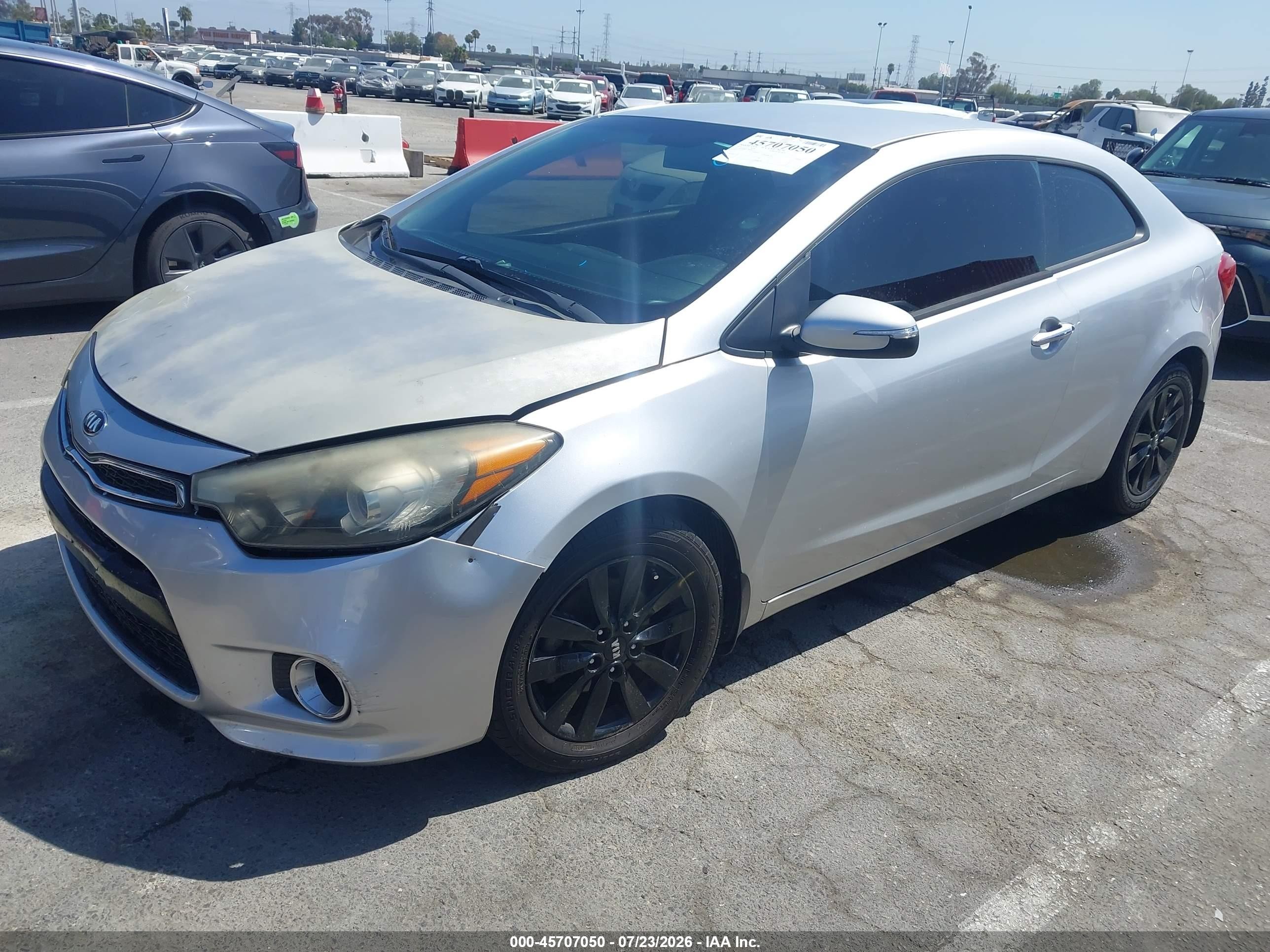 2014 Kia Forte Koup Ex Silver vin: KNAFX6A83E5223511